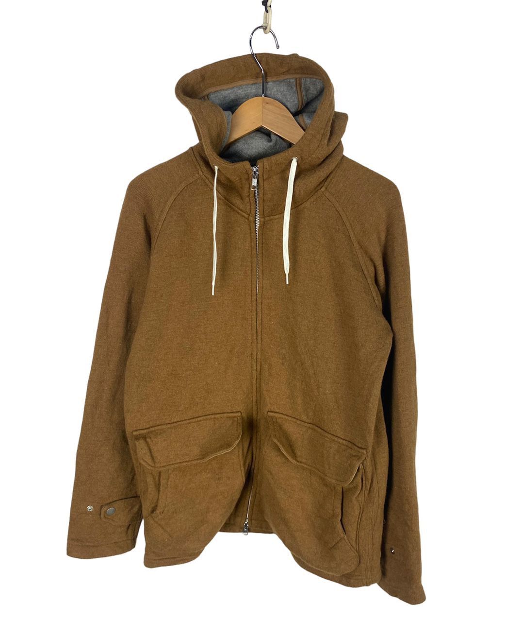 image of Fork&spoon Wool Zipper Hoodie By Urban Research Doors in Brown, Men's (Size Medium)