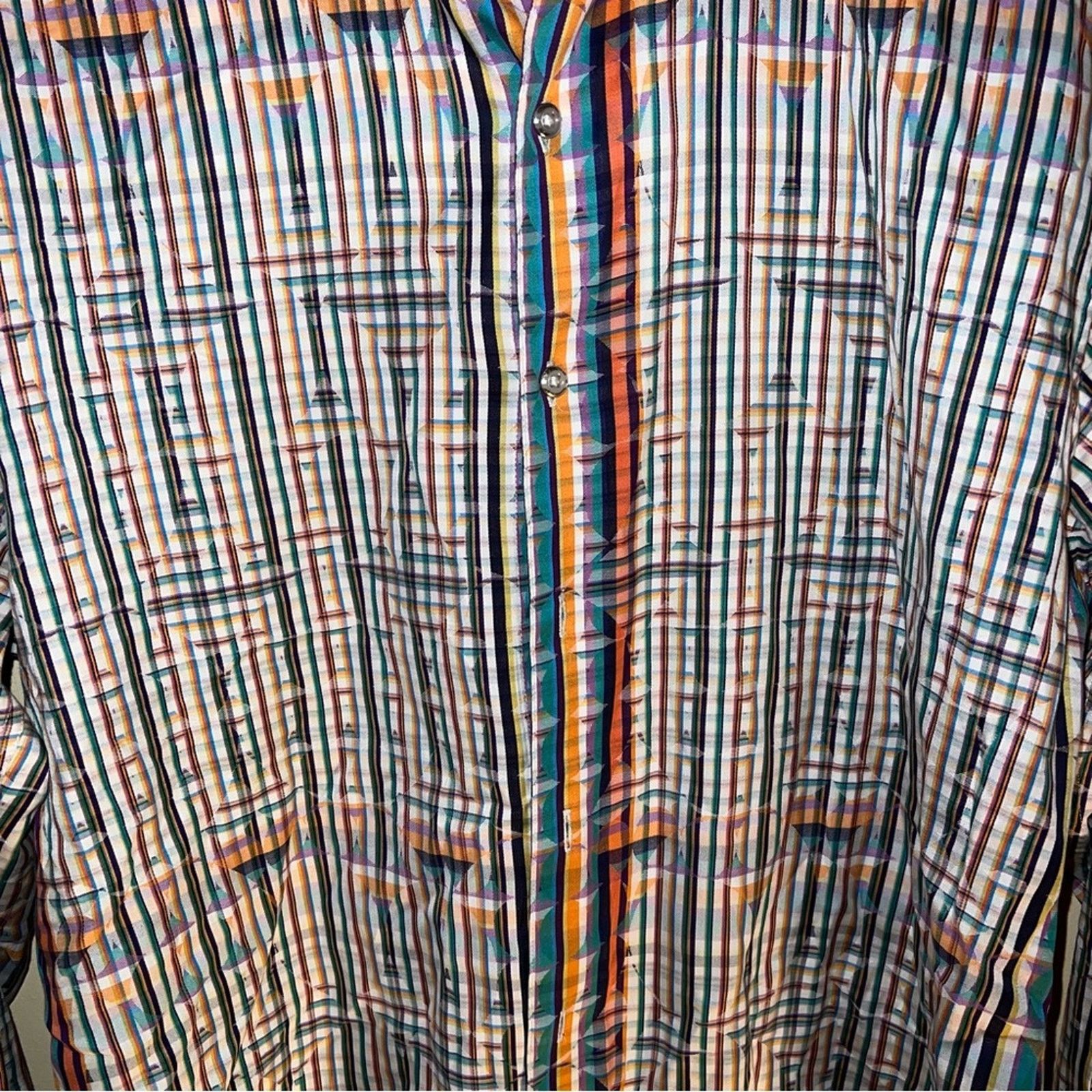 Robert Graham ROBERT GRAHAM diamond pattern button down flip cuff L Size US L / EU 52-54 / 3 - 4 Thumbnail