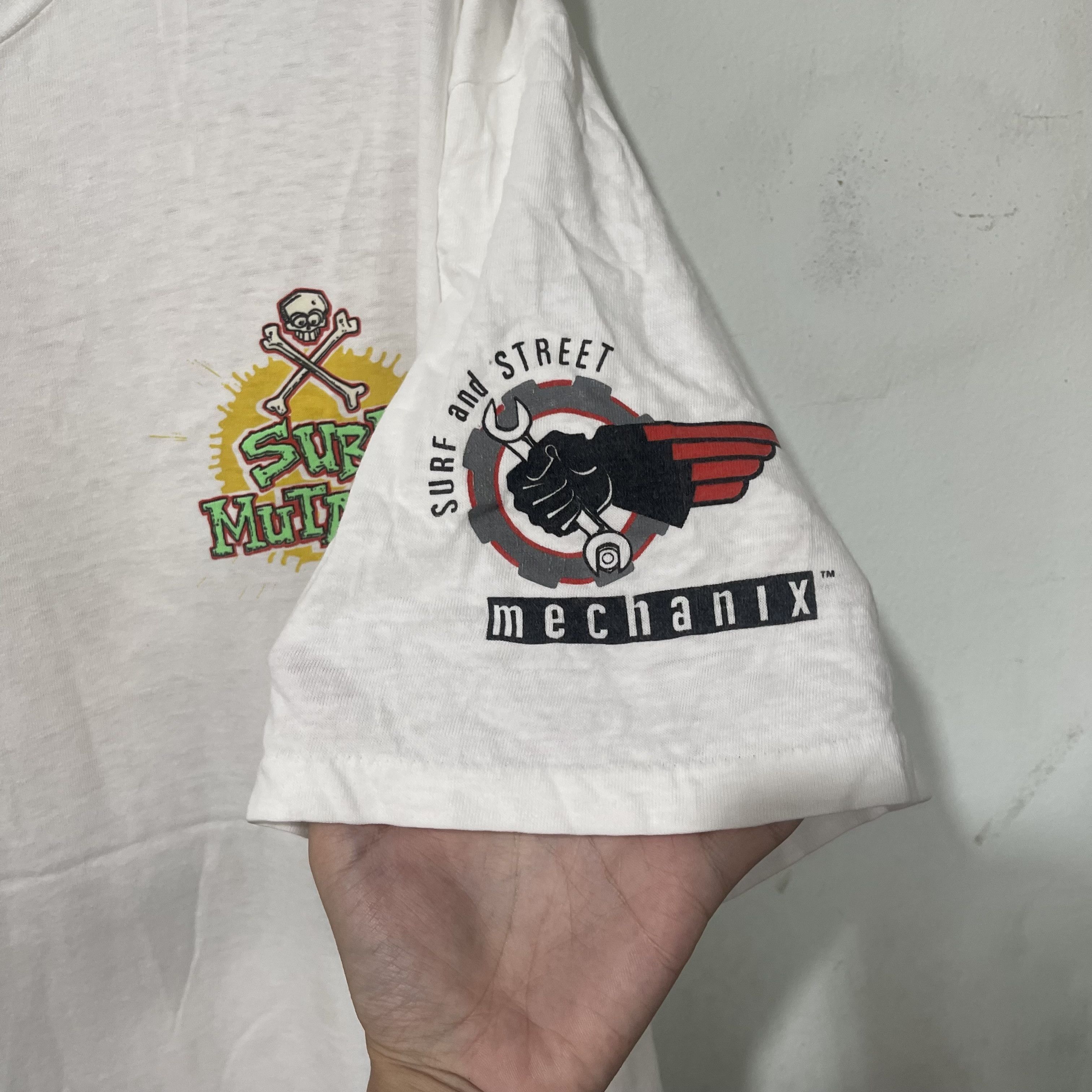 Vintage Vintage 80s Surf Mutants Toxic Waste Surfing Mechanix Shirt Size US XL / EU 56 / 4 - 6 Thumbnail