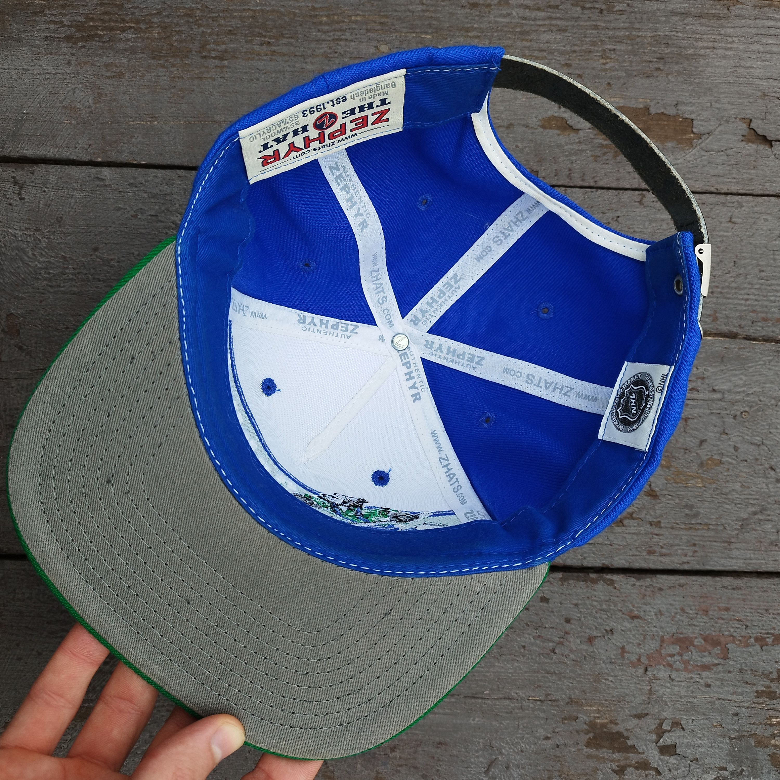 Zephyr Vintage Vancouver Canucks Zephyr Snapback Hat NHL Wool Blend Size ONE SIZE - 7 Thumbnail
