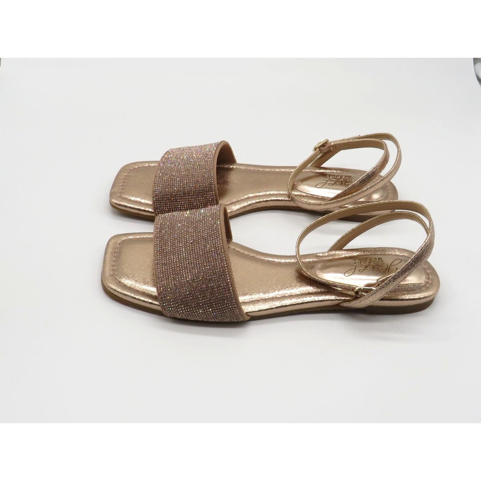 Other Jewel By Badgley Mischka Womens Rose Gold Sandals With Rhine Size US 7.5 / IT 37.5 - 4 Thumbnail