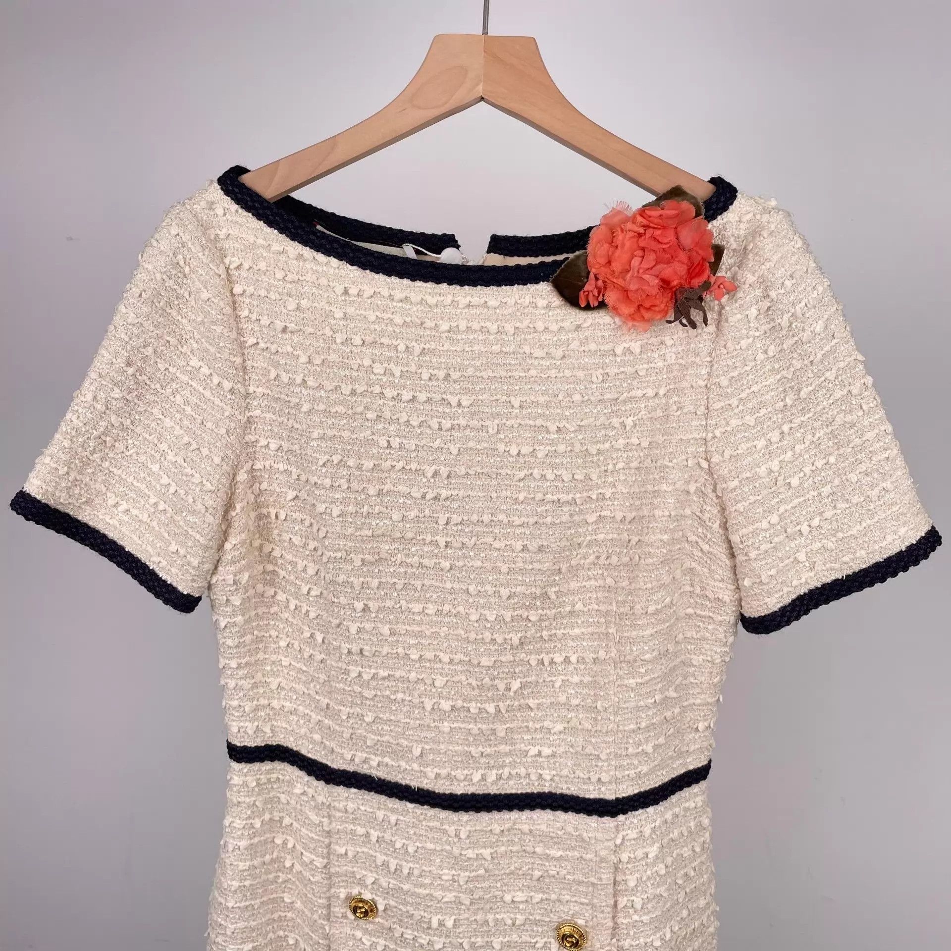 Gucci Gucci Women's Cotton White Dress Size 40 Size S / US 4 / IT 40 - 9 Thumbnail