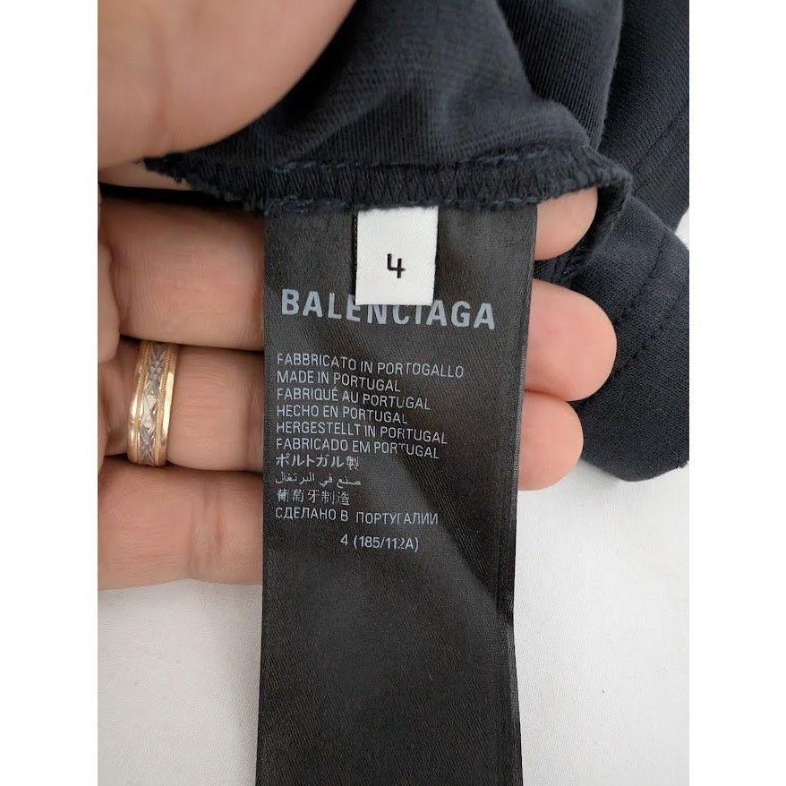 Balenciaga o1rshd1 Be Kind Vintage Jersey Faded Oversized T-Shirt Size US XL / EU 56 / 4 - 11 Thumbnail