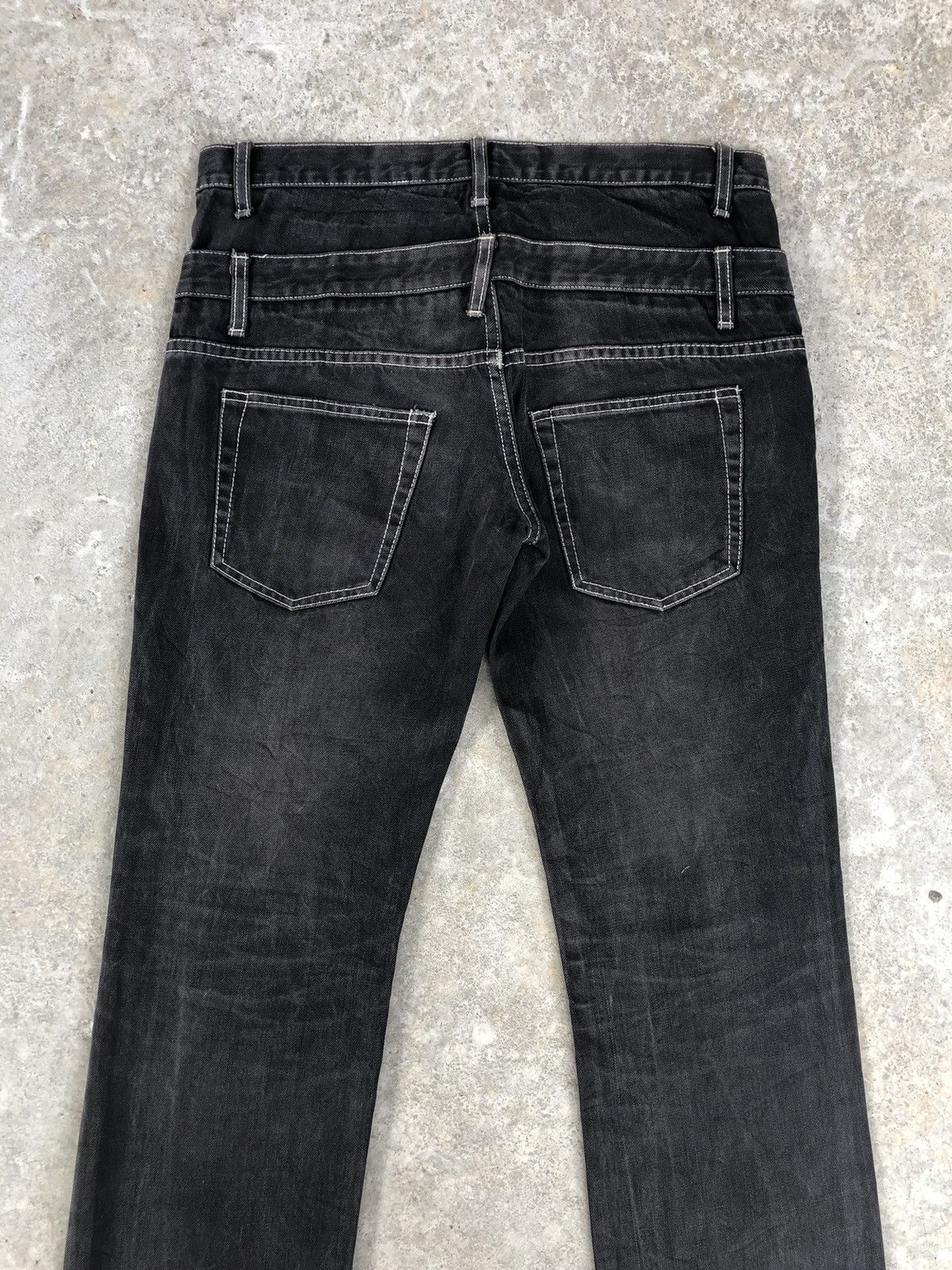Japanese Brand Japanese Herritage Double Waist White Stitch Distressed Size US 32 / EU 48 - 8 Thumbnail