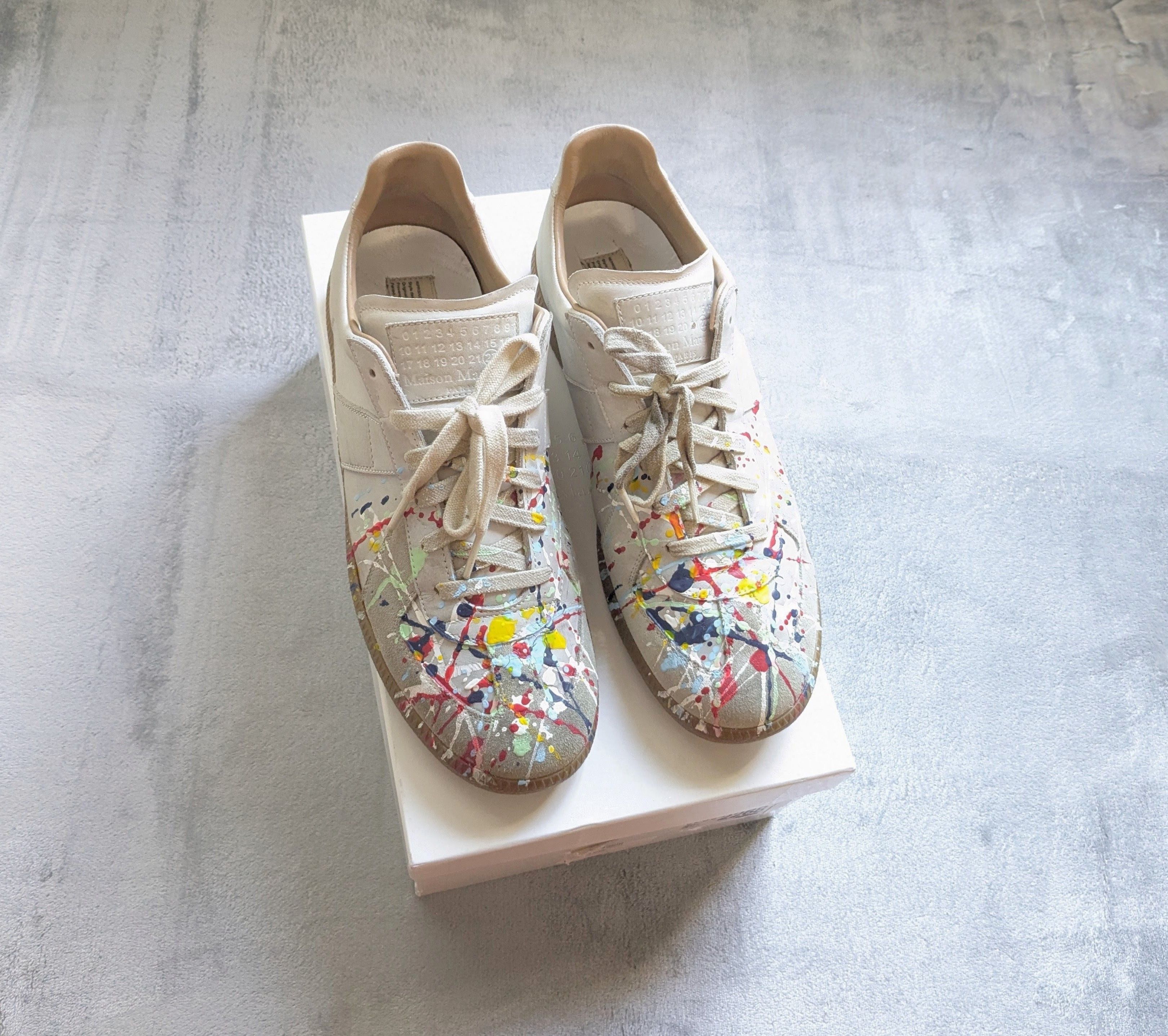 Maison Margiela Maison Margiela Replica GAT Paint Splatter 10 43 Gum Low Size US 10 / EU 43 - 1 Thumbnail