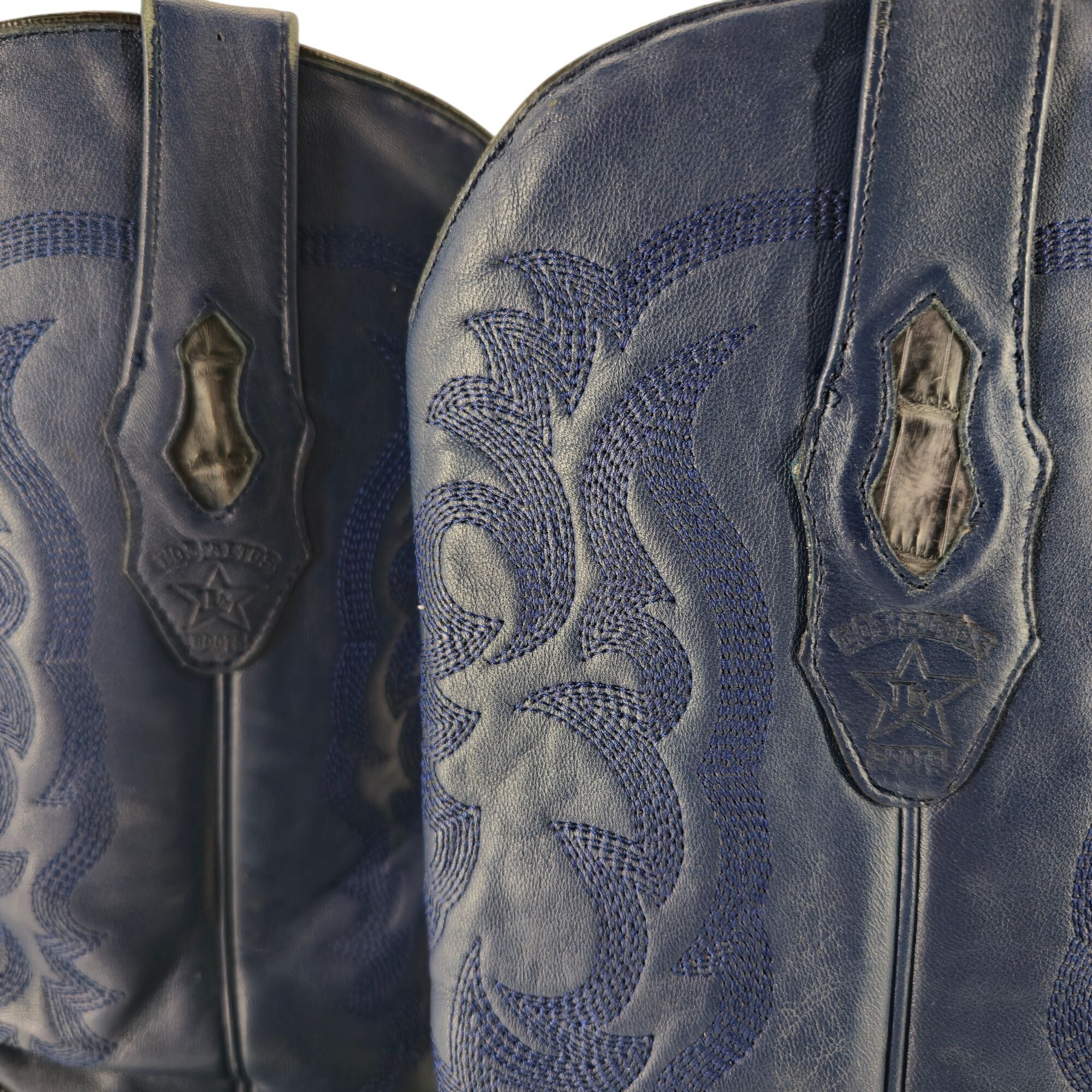 Los Altos Boots Los Altos Mens 10EE Blue Genuine Exotic Crocodile Leather Size US 10 / EU 43 - 16 Thumbnail