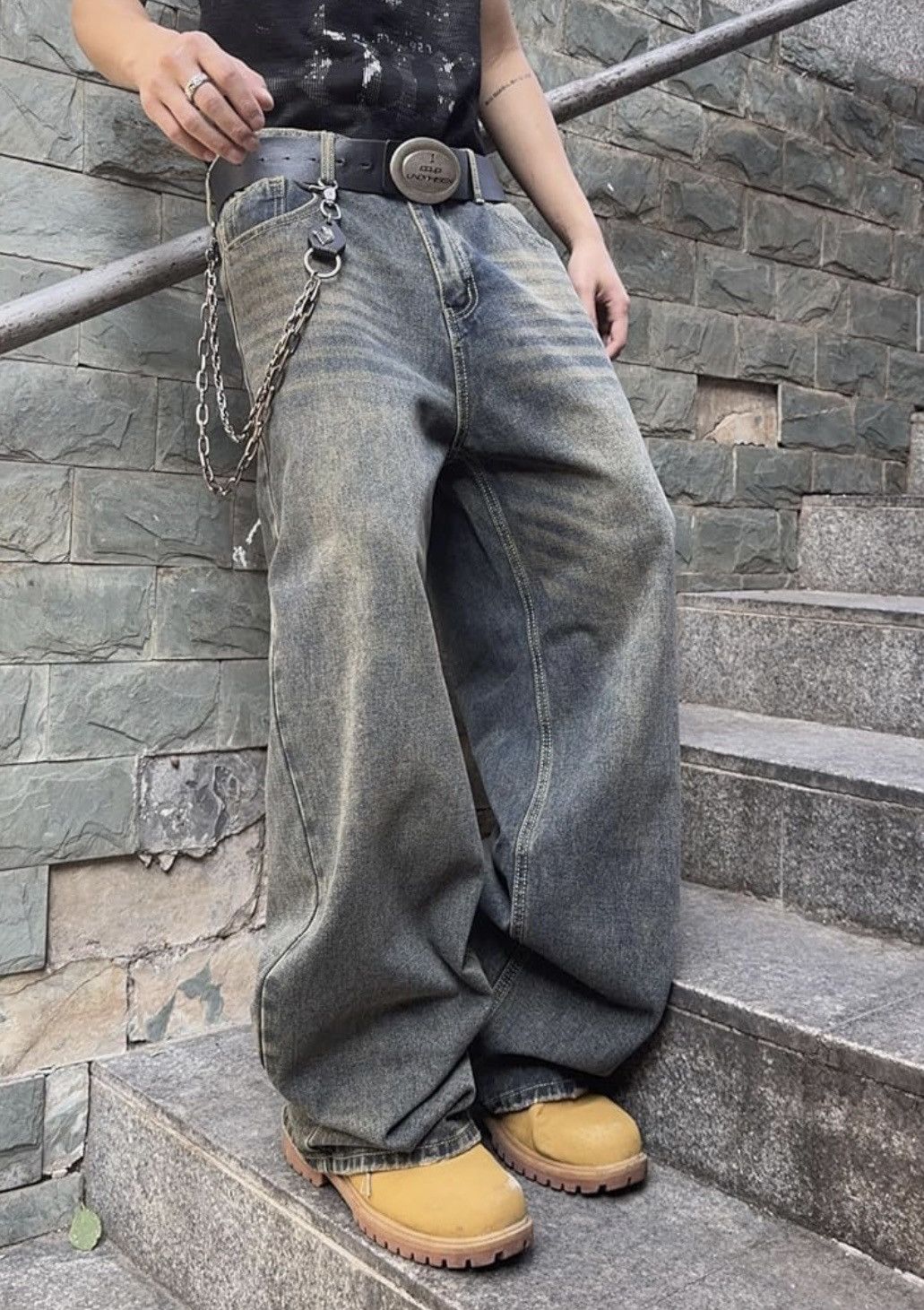 Other Mens Streetwear Hip Hop Baggy Jeans Wide Leg Size US 32 / EU 48 - 1 Thumbnail