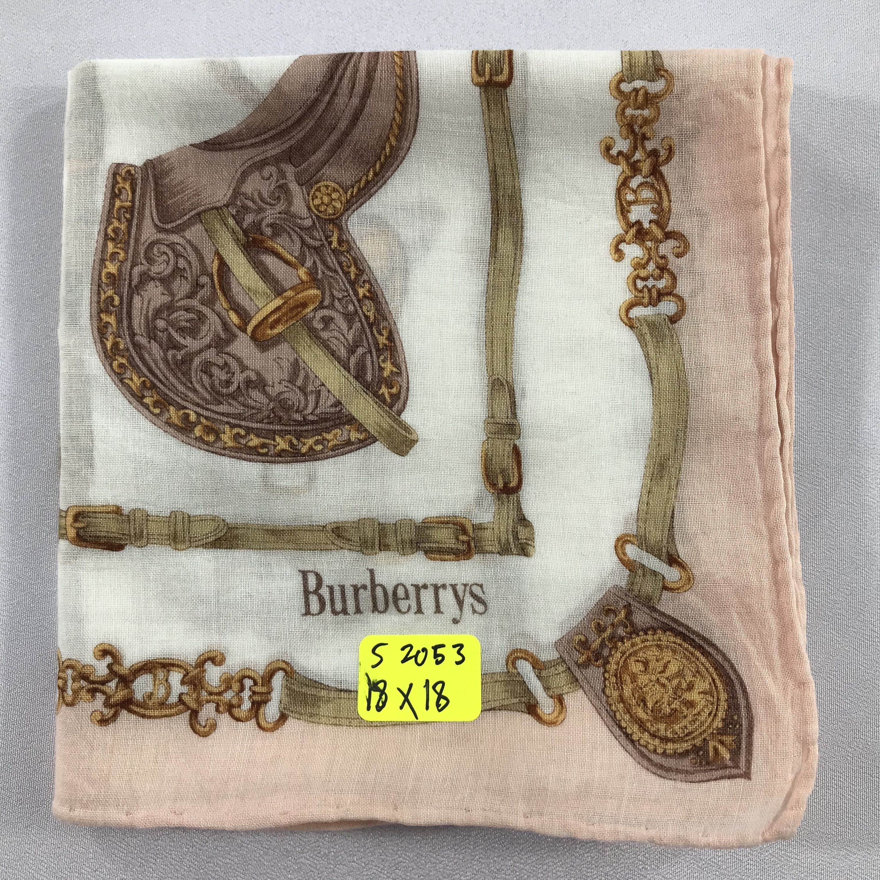 Burberry × Vintage Burberry Bandana / Handkerchief / Neckerchief - S2053 Size ONE SIZE - 5 Thumbnail
