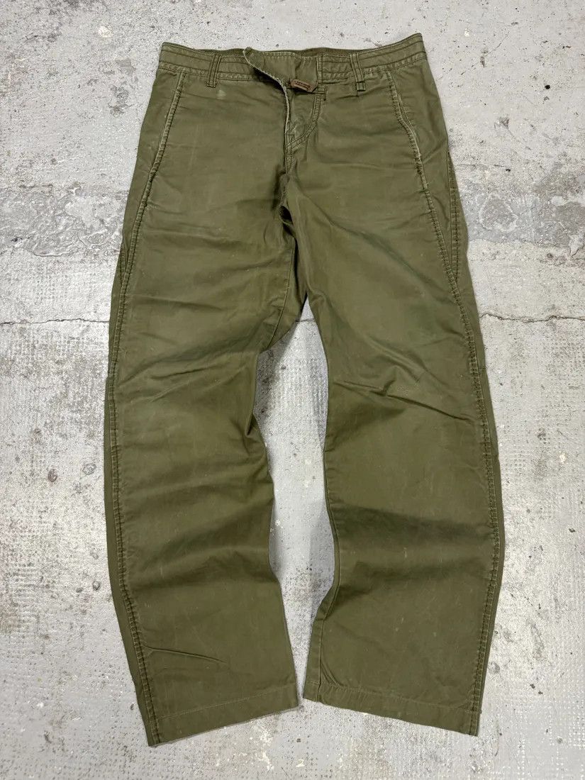 Designer × Marithe + Francois Girbaud × Vintage 2000s Marithé + François Girbaud Olive Straight Pants Size US 31 - 1 Thumbnail