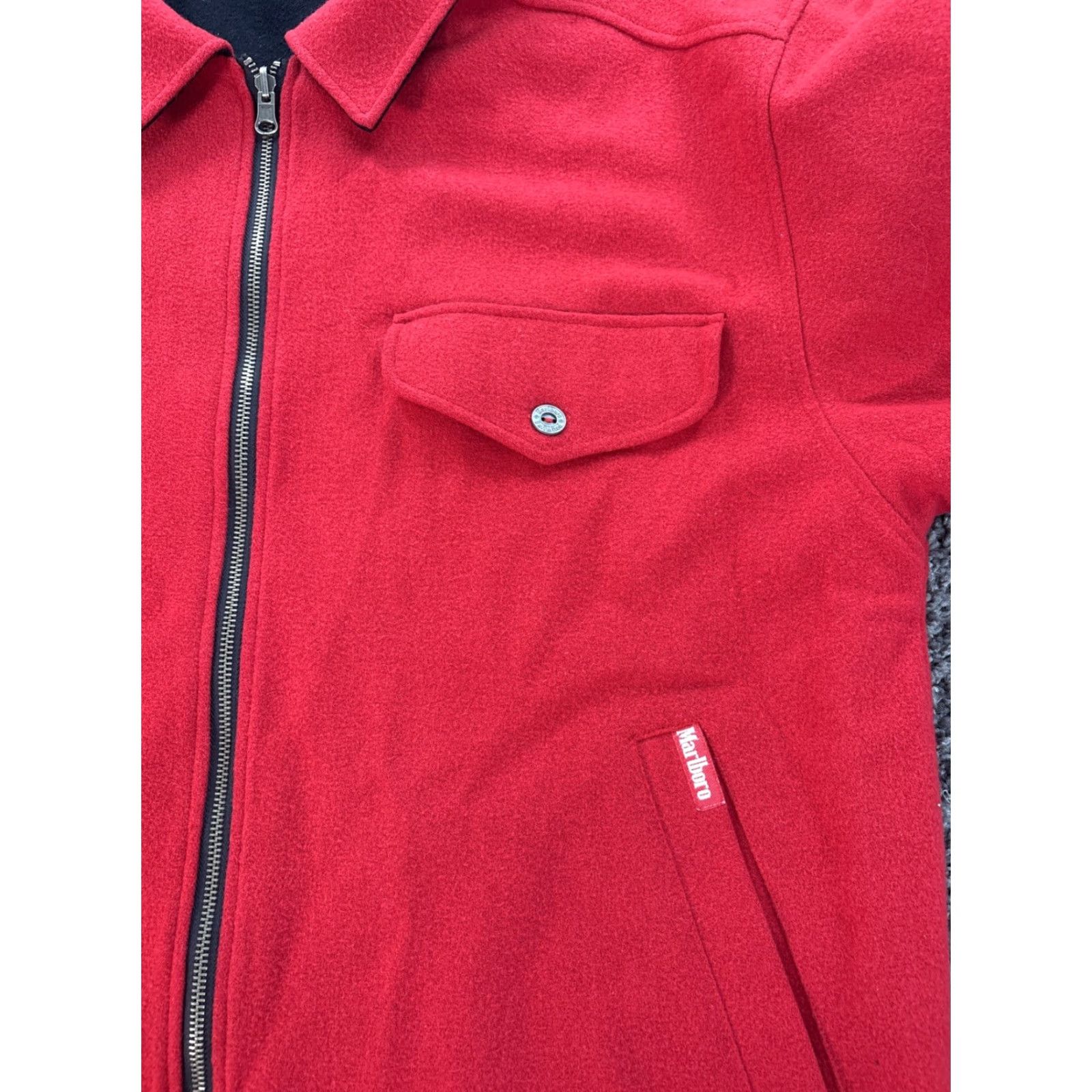 Marlboro VINTAGE Marlboro Jacket Overcoat Reversible Wool Blend 2XL Men Black Red Zip Wool Blend Softshell Solid Size US XXL / EU 58 / 5 - 4 Thumbnail