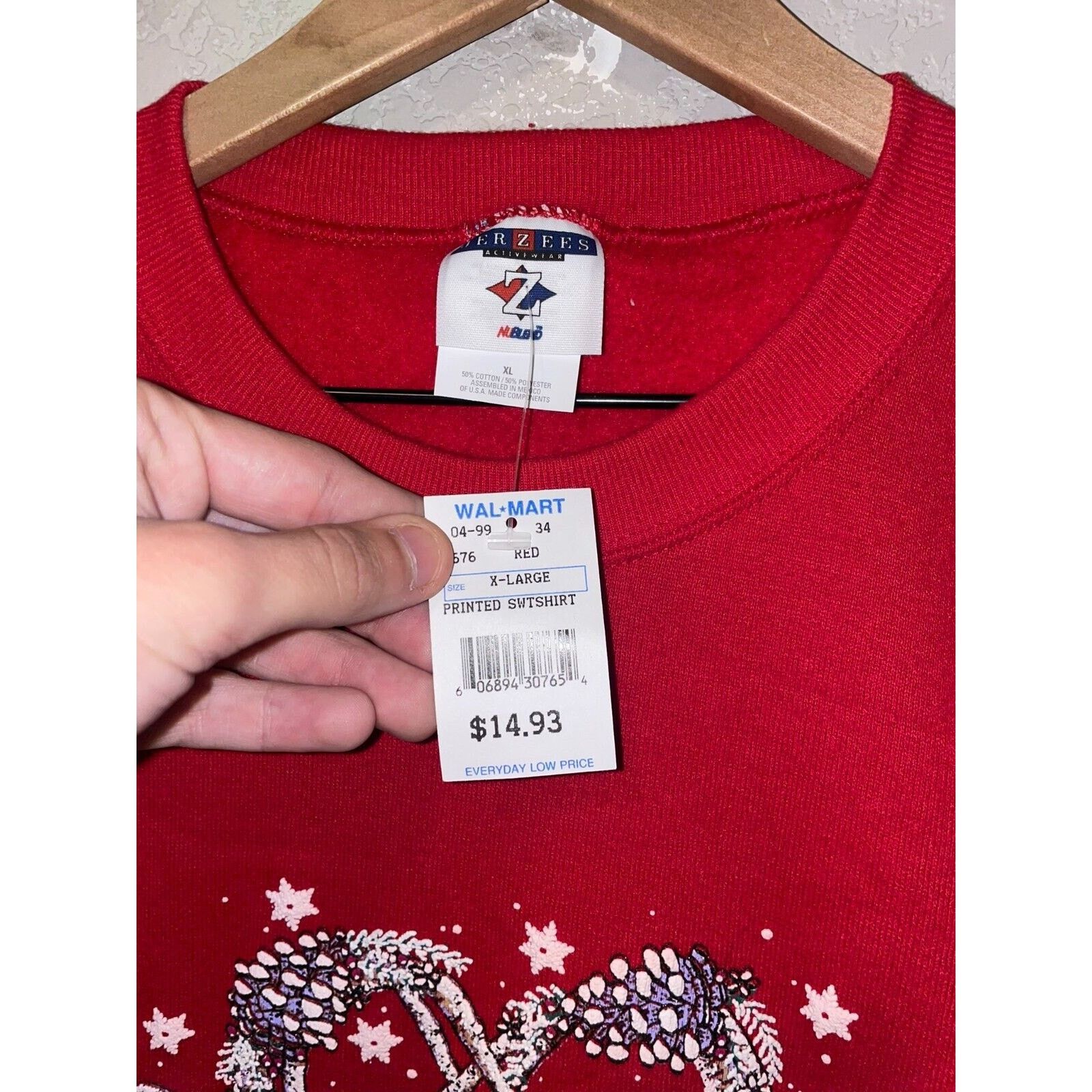 Jerzees Vintage Washington Sweatshirt Crewneck Love Red 90s VTG XL Size US XL / EU 56 / 4 - 7 Thumbnail