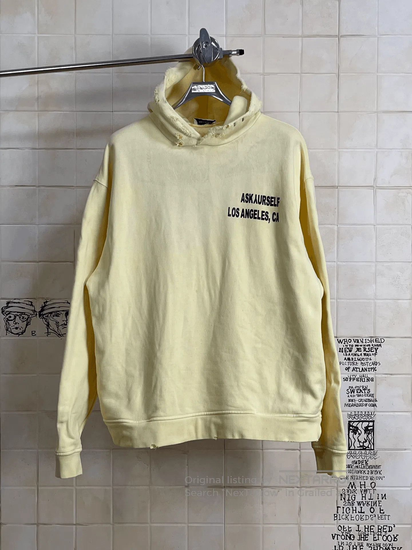 Askyurself Vintage Lemon Yellow Hoodie. Size US L / EU 52-54 / 3 - 1 Thumbnail