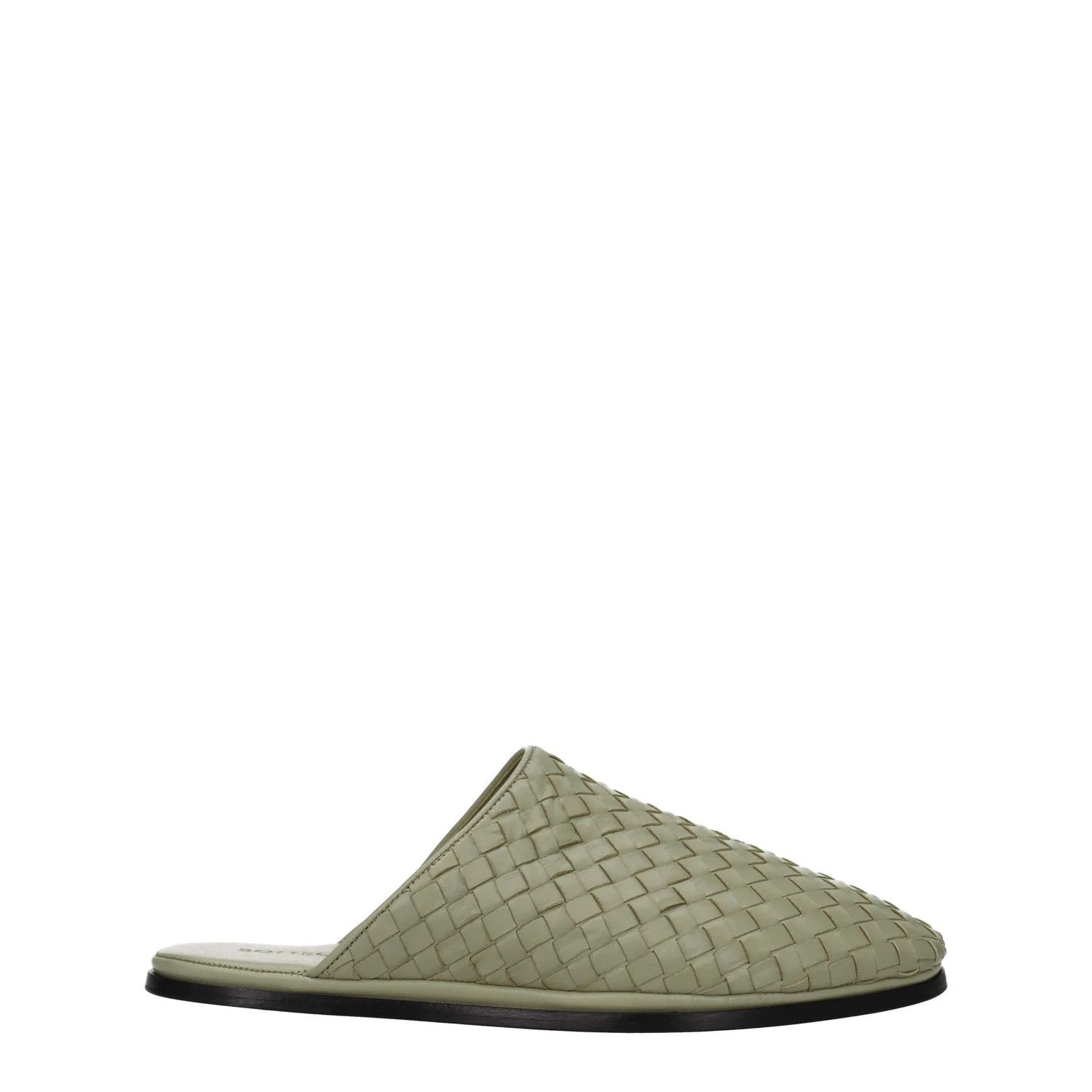 ob1o1e0325 Leather Slippers in Light Green