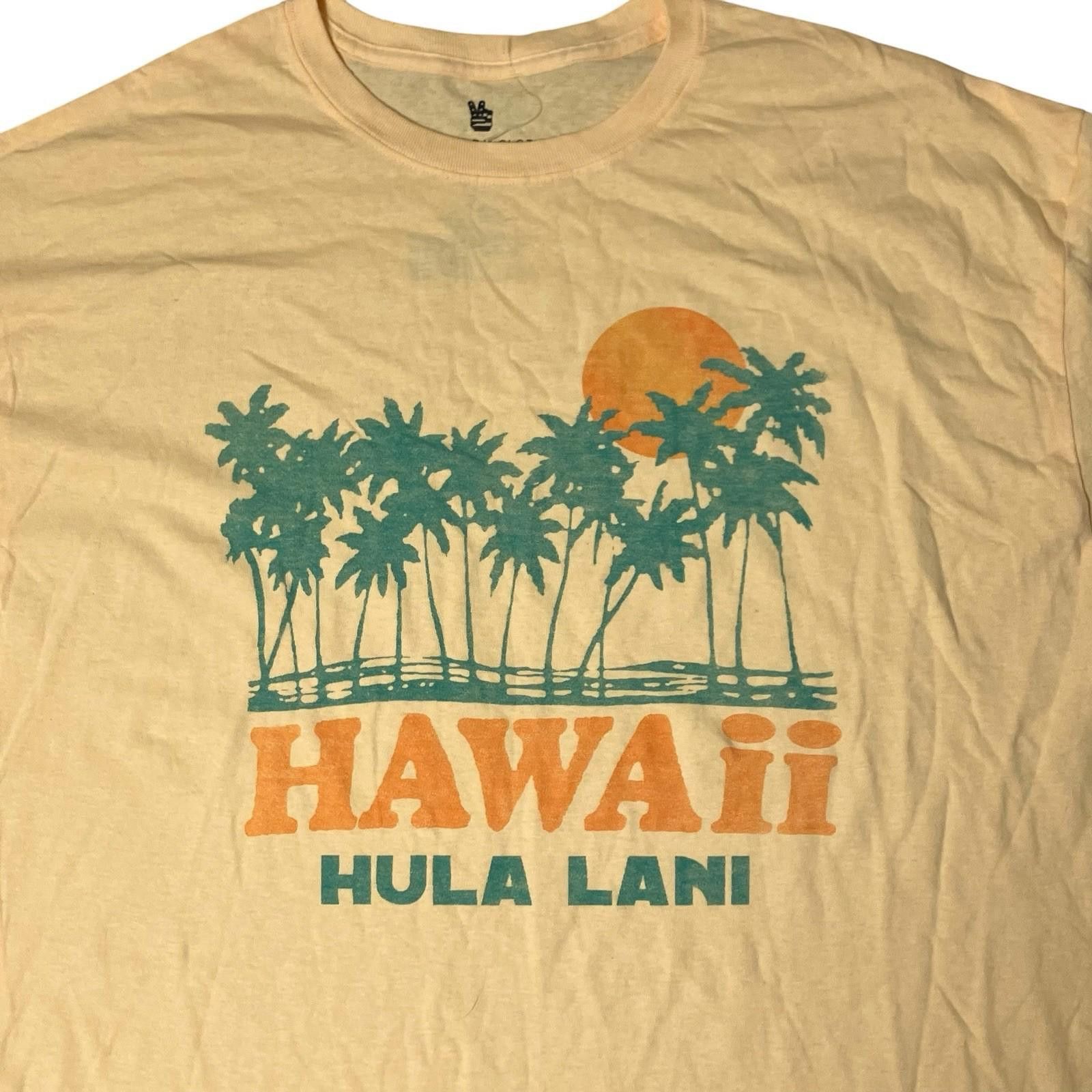 Junk Food Junk Food T-Shirt Mens L Yellow Hawaii Tropical Palm Trees Size US L / EU 52-54 / 3 - 1 Thumbnail