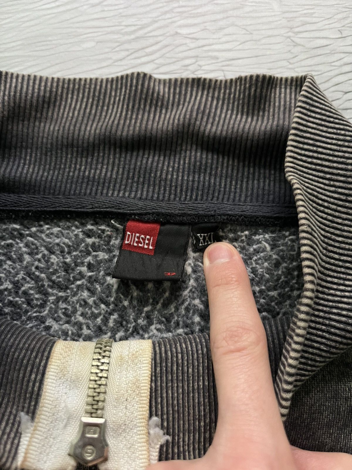 Diesel Diesel Avant Garde Y2K Vintage Sweater Japanese Grey Size US XXL / EU 58 / 5 - 7 Thumbnail