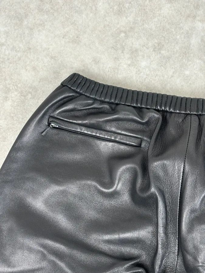 Jil Sander Jil Sander Black Leather Premium Biker Pants Size US 31 - 8 Thumbnail
