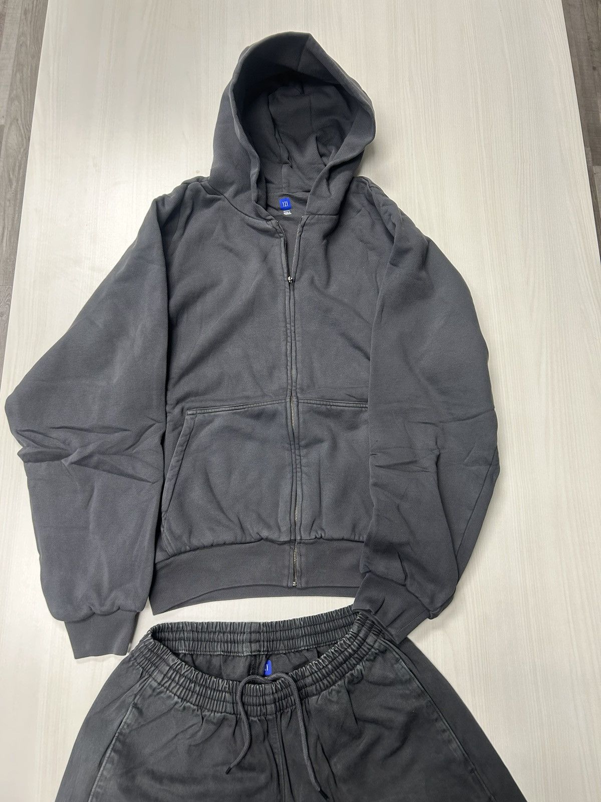 YEEZY GAP ZIP UP HOODIE DARK GREY – ODTO
