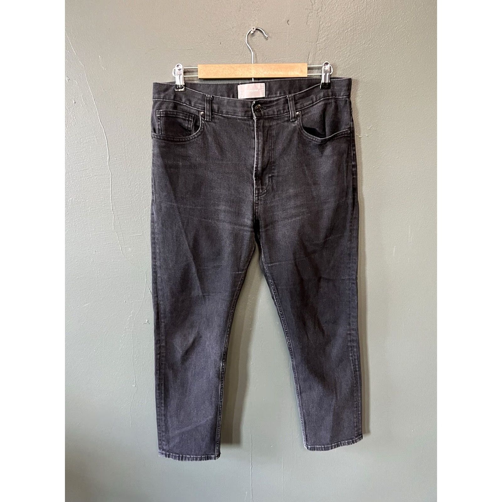 Everlane Everlane Jeans Women Black Denim Straight Leg Size 31 Regular Size 24" / US 00 / IT 34 - 2 Thumbnail