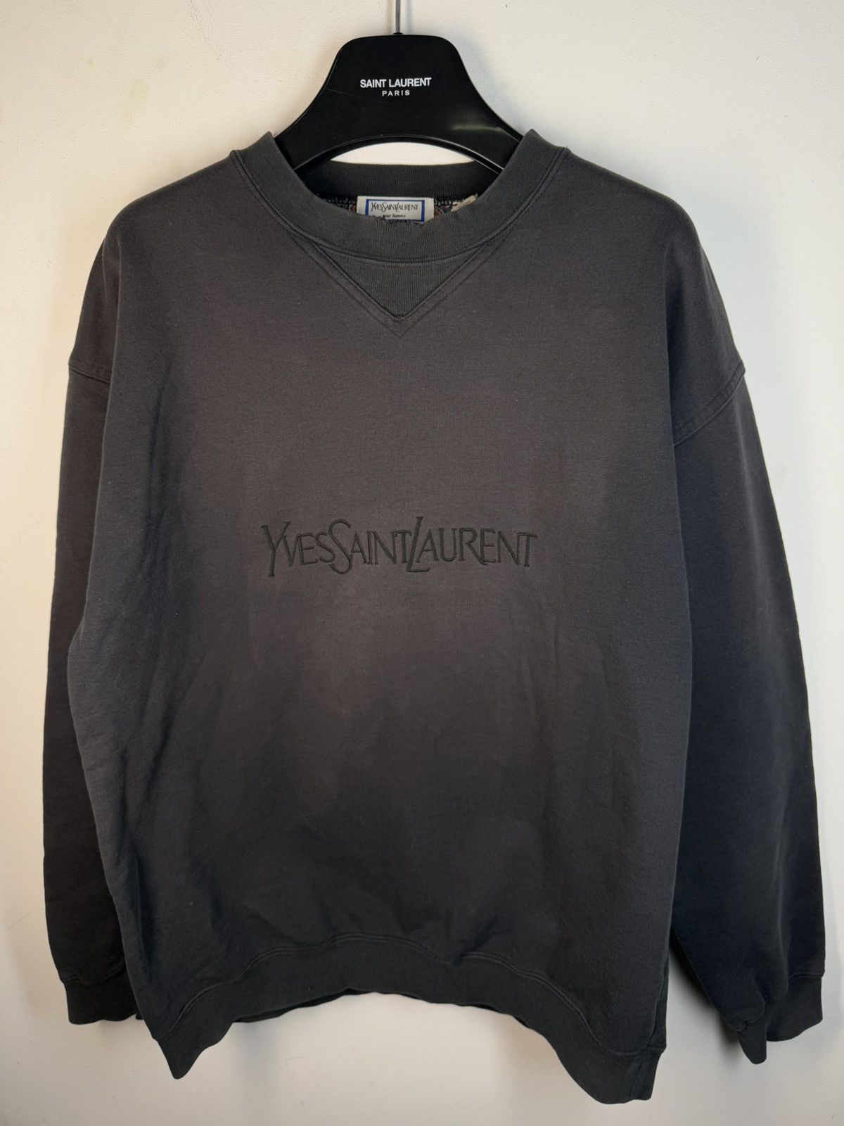 90s Big Logo YSL Sweatshirt Vintage Sweater Crewneck 90s