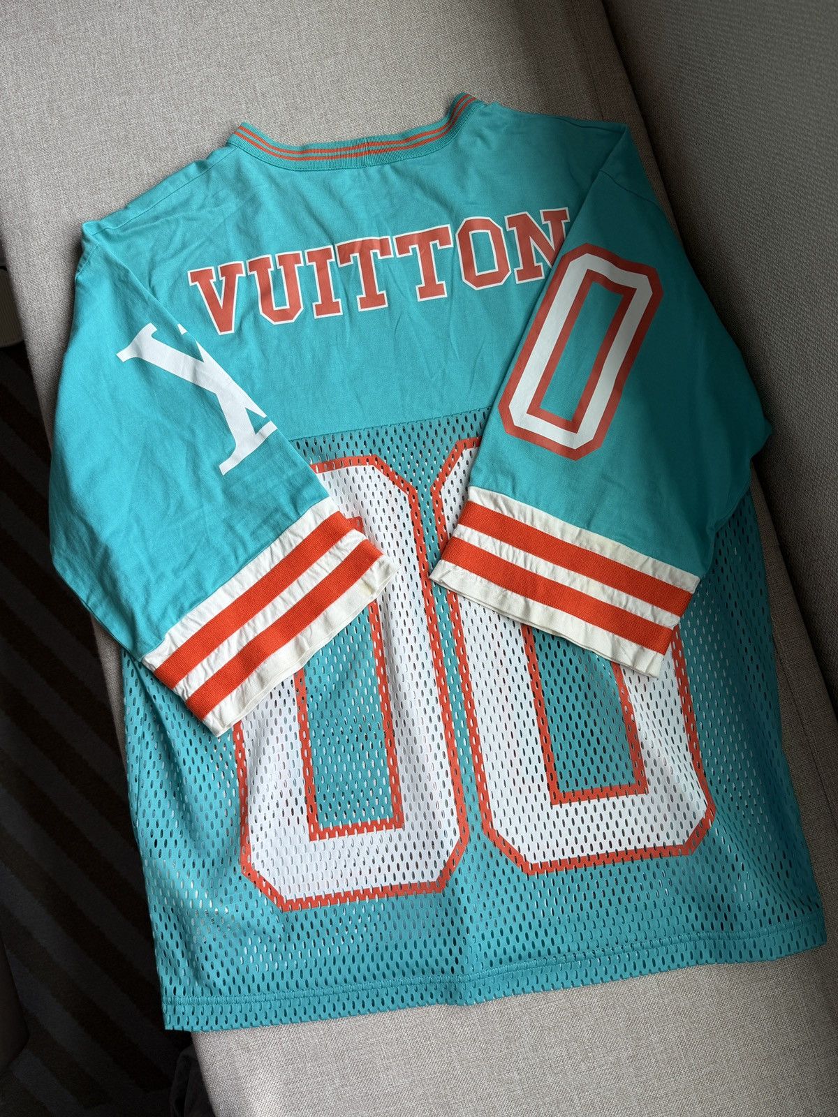 Louis Vuitton Louis Vuitton SS22 Hockey Jersey Tee Mint Green Size US L / EU 52-54 / 3 - 4 Thumbnail