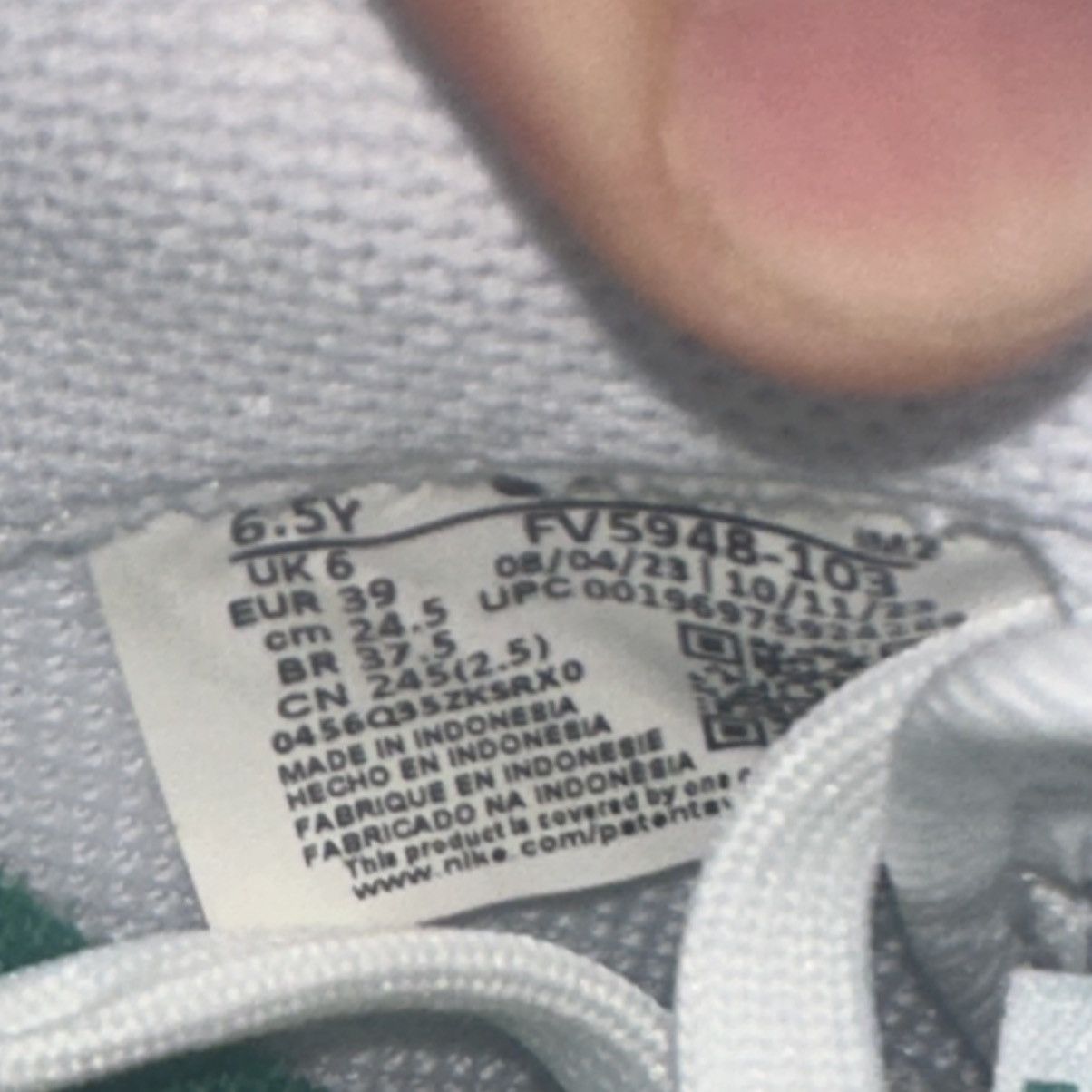 Nike Size 8W (6.5Y) - Nike Air Force 1 GS “White Malachite" Size US 8 / IT 38 - 6 Thumbnail