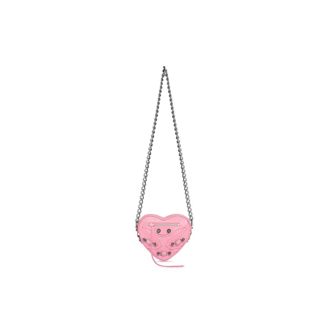 Balenciaga o1tr1nto0525 Size: OS / Le Cagole Heart Mini Bag in Pink Size ONE SIZE - 1 Thumbnail