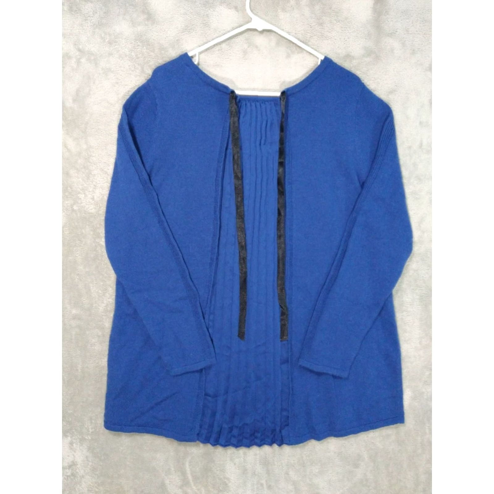 Soft Surroundings Soft Surroundings Sweater Womens Large Blue Wool Blend Pullover Size L / US 10 / IT 46 - 2 Thumbnail