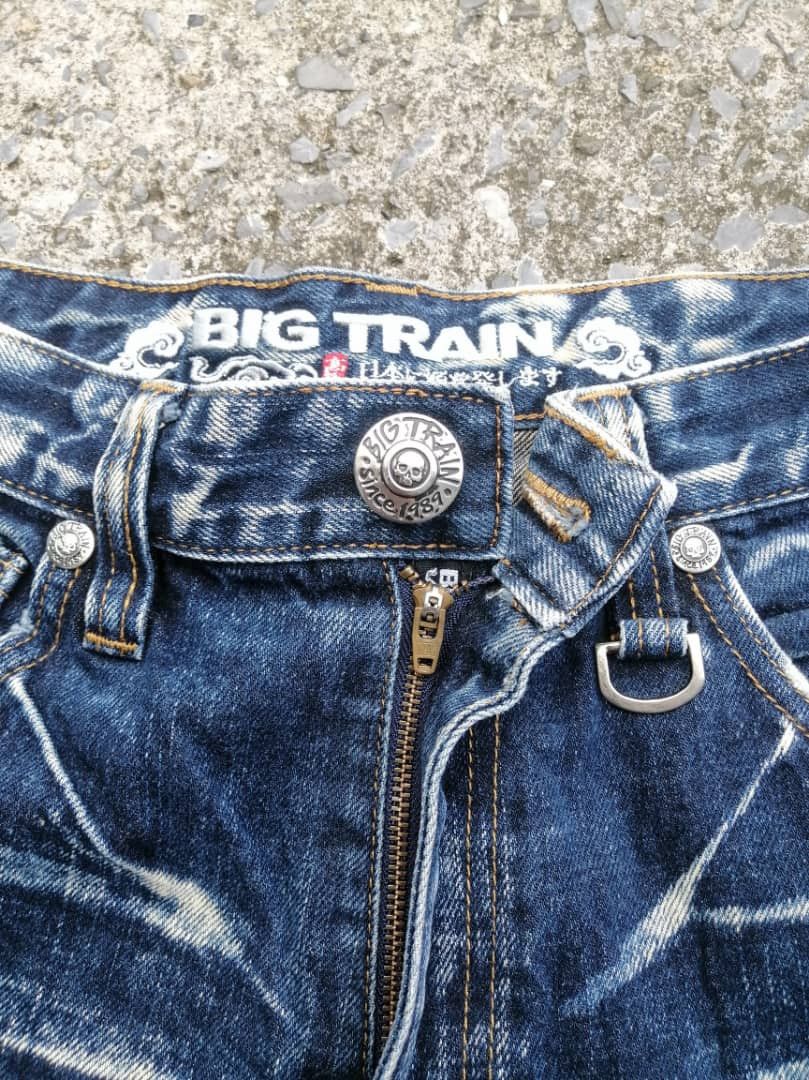 Japanese Brand Osaka Big Train Embroidered Skulls Denim Jeans Size US 32 / EU 48 - 7 Thumbnail