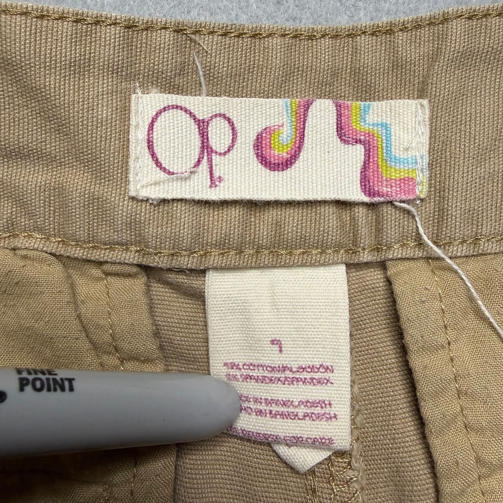 Ocean Pacific OP Women Khaki Shorts Size 9 Beige Low Rise Y2K Liw Rise 30 Size 30" / US 8 / IT 44 - 3 Thumbnail