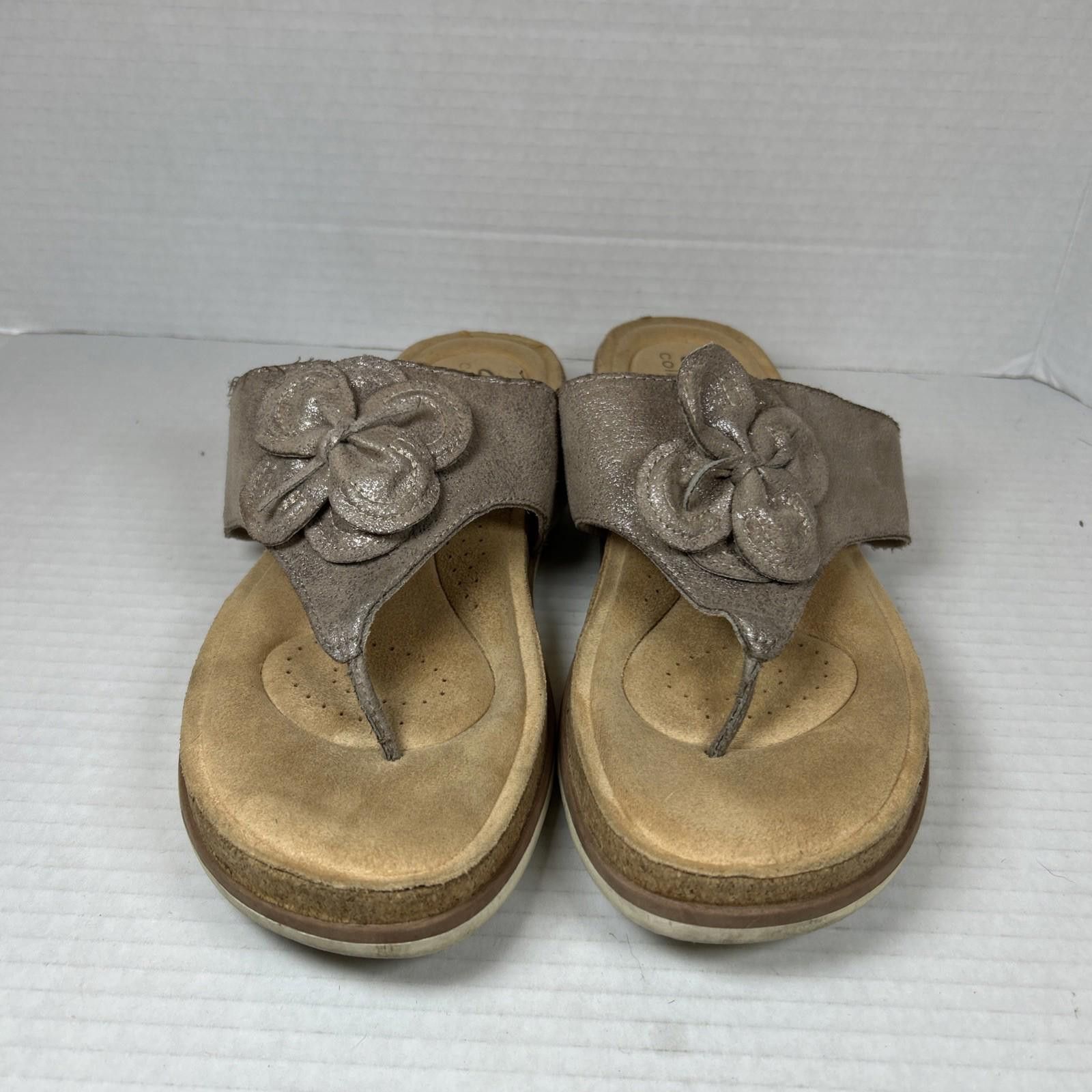 Clarks CLARKS Collec Brynn Madi Flat Taupe Metallic Slip-On Sz 9 Size US 9 / IT 39 - 2 Thumbnail