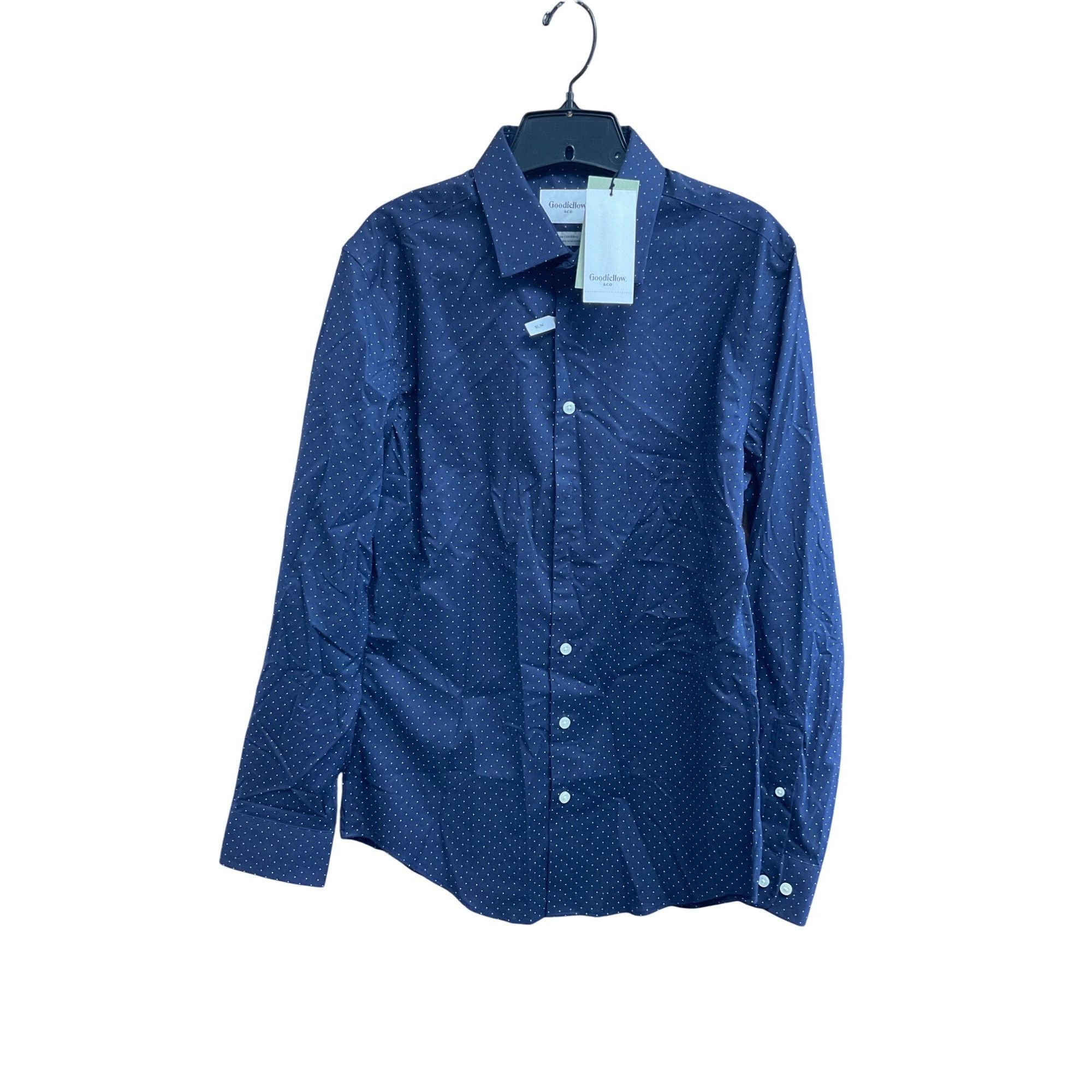 Other Goodfellow & Co Mens Slim Fit Navy Blue Long Sleeve Button-U Size US M / EU 48-50 / 2 - 2 Thumbnail