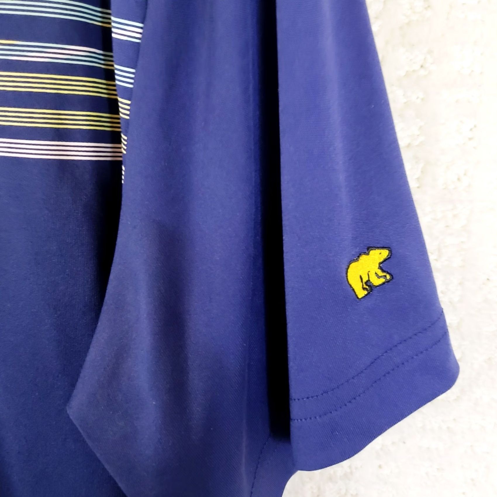 Vintage Jack Nicklaus Polo Shirt Mens M Blue Striped Golden Bear StayDri Golf Shirt Size US M / EU 48-50 / 2 - 5 Thumbnail