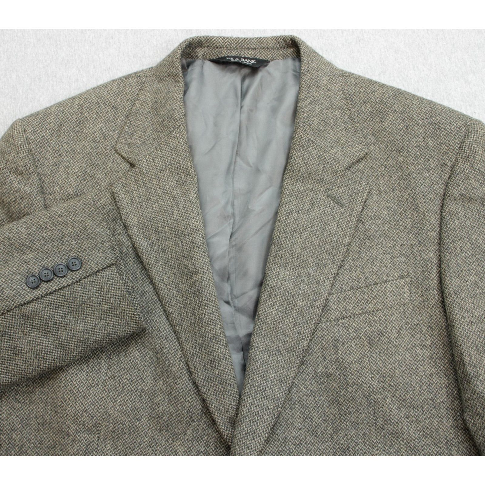 Jos. A. Bank Jos A Bank Blazer Mens 46R Herringbone 100% Camel Hair Size 46R - 1 Thumbnail