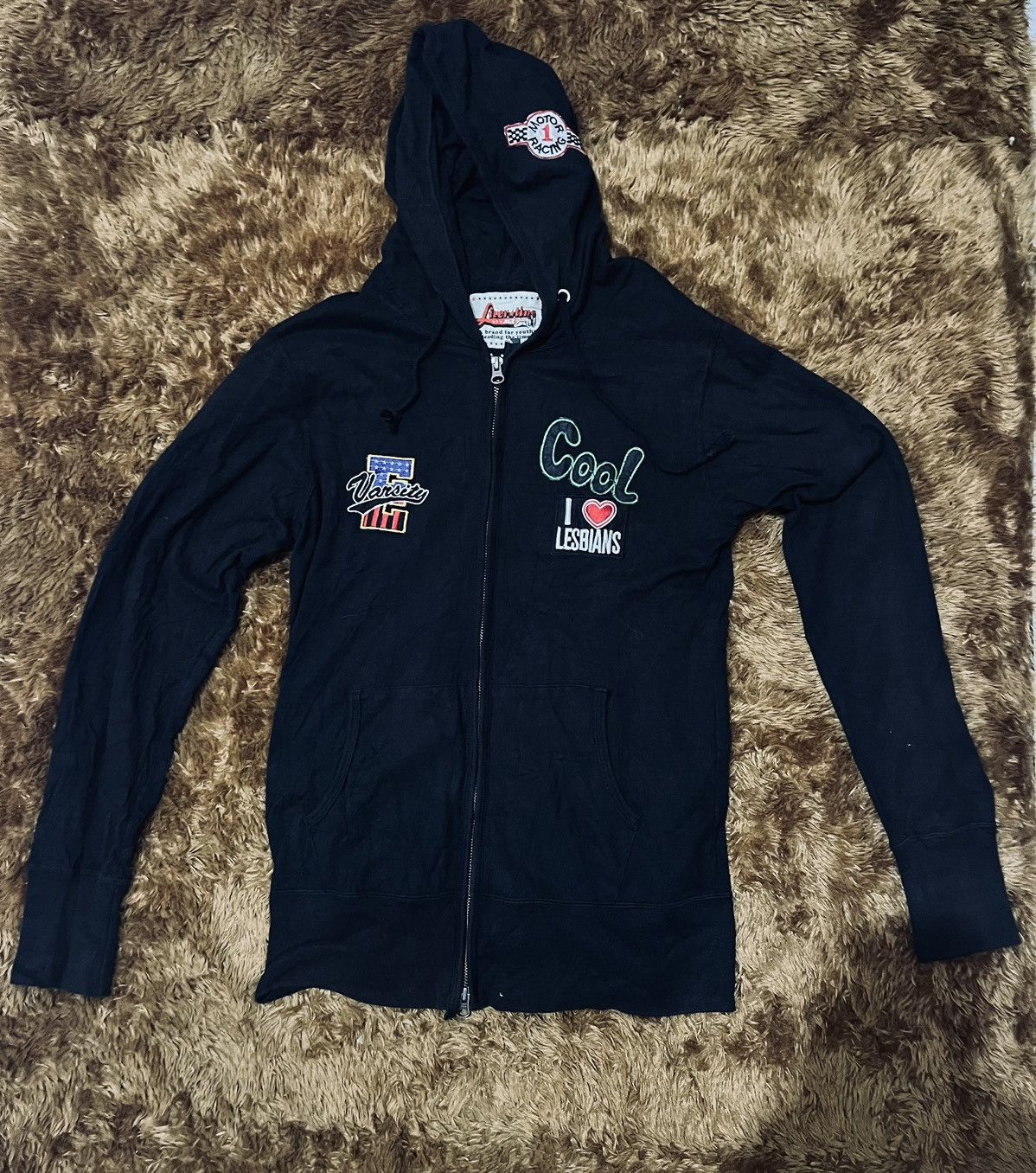 Japanese Brand LiverTine Age FullPatch ZipHoodie Sapphic Ifsixwasnine Style Size L / US 10 / IT 46 - 1 Thumbnail
