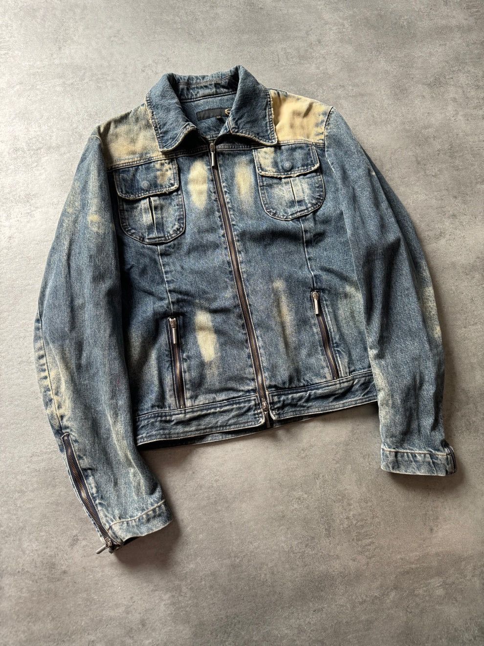 Roberto Cavalli Just Cavalli Denim/Jean Jacket Size US L / EU 52-54 / 3 - 6 Thumbnail