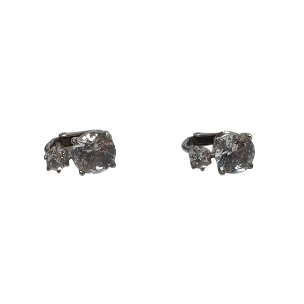 Other Women's Silver Tone Rhinestone Clip On Earrings Size ONE SIZE - 1 Thumbnail