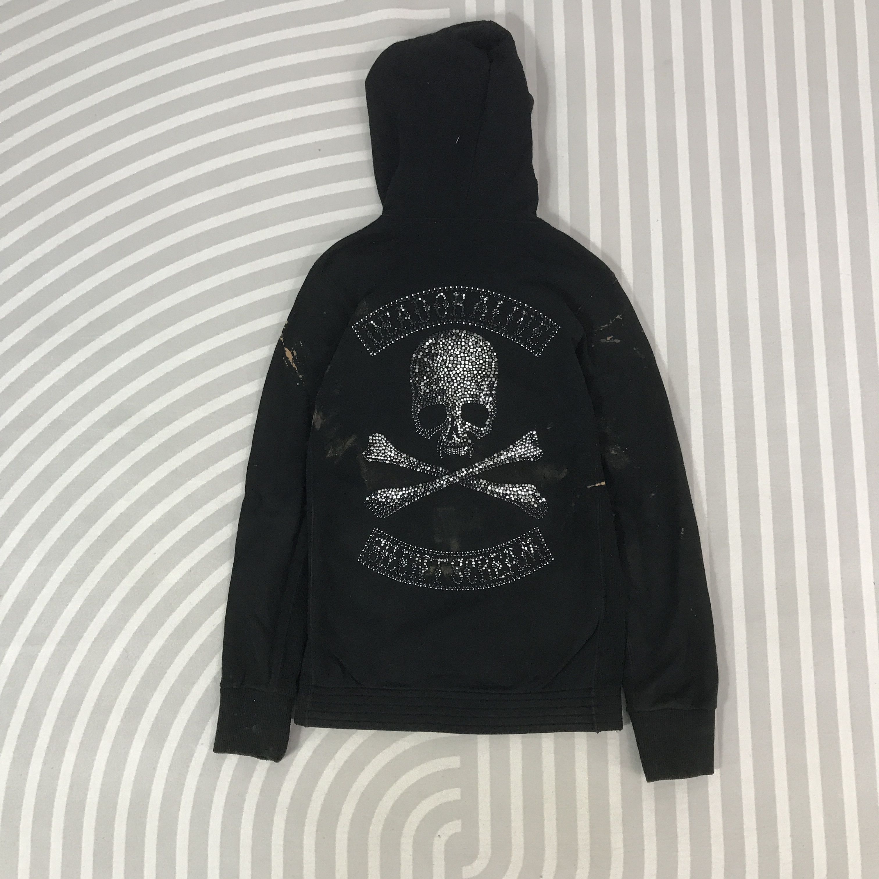 Roen Vintage Roen Acid wash Style Black Skull hoodie Jacket Size US XS / EU 42 / 0 - 1 Thumbnail