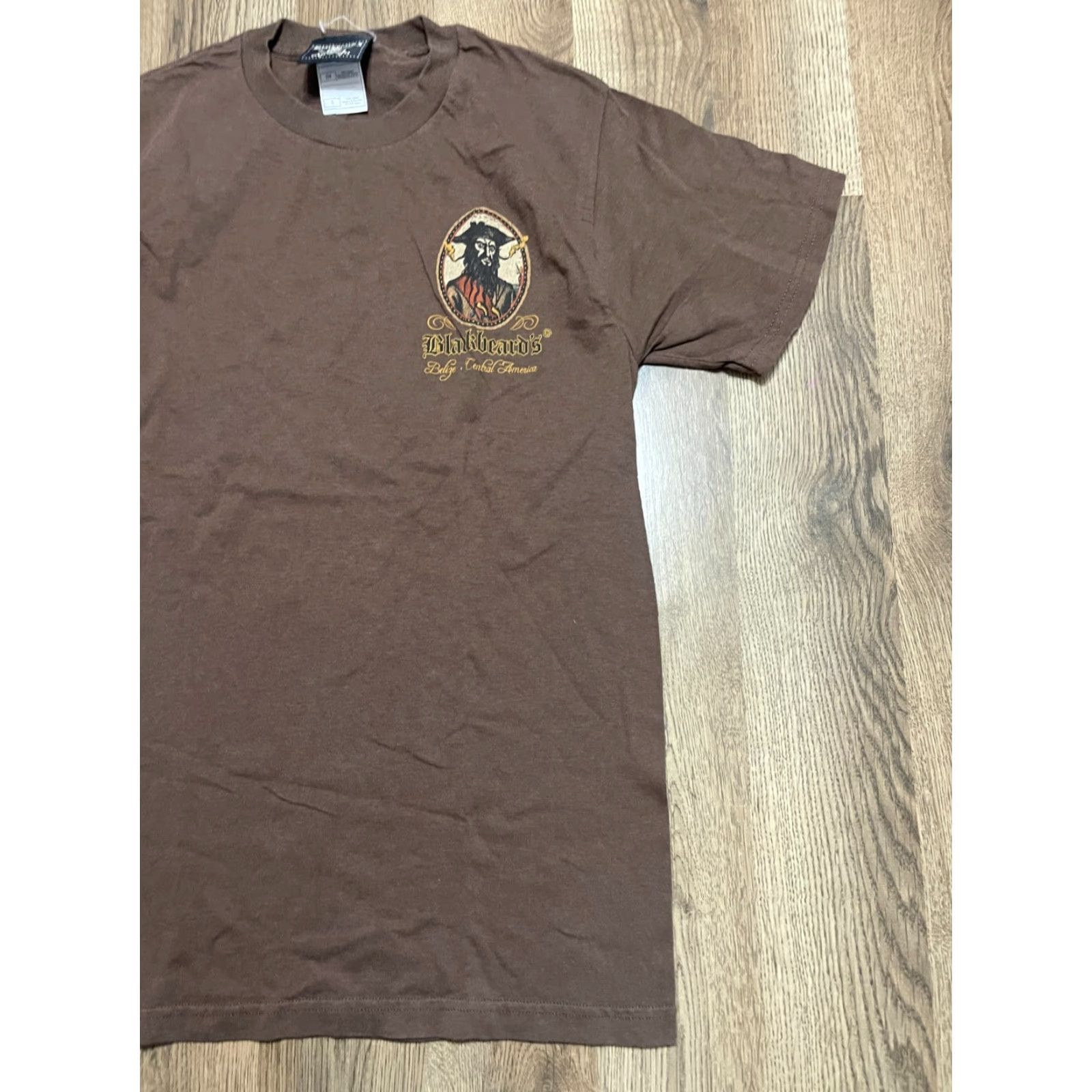 Vintage Blackbeard Shirt Men S Brown "Black Beard Tattoo Parlor" T-Shirt Size US S / EU 44-46 / 1 - 4 Thumbnail
