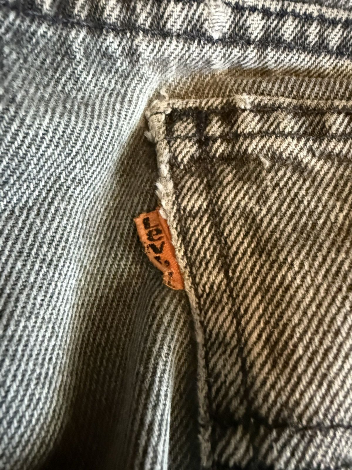 Levi's Vintage Thrashed Orange Tab Black Levi 505 Size US 30 / EU 46 - 6 Thumbnail