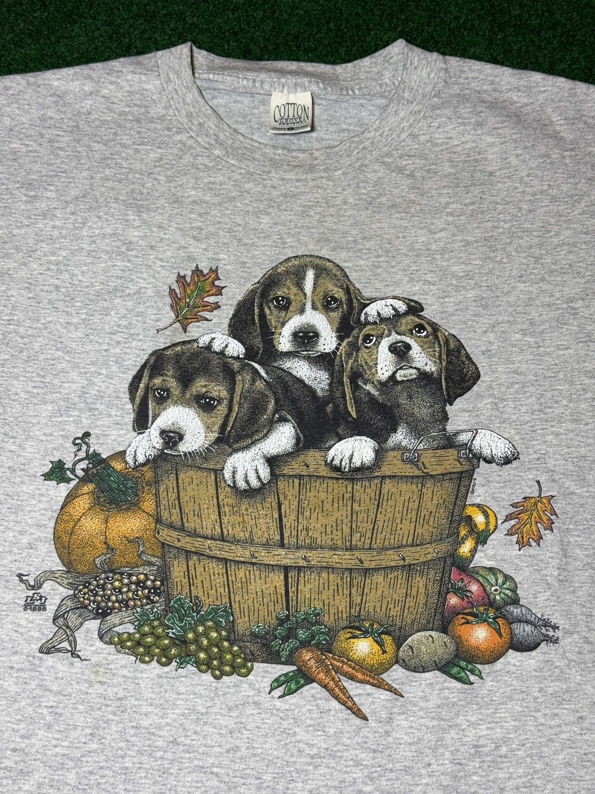 Vintage Vintage 90s Puppy Dogs XL Cropped Womens Animal T Shirt Size XL / US 12-14 / IT 48-50 - 2 Thumbnail