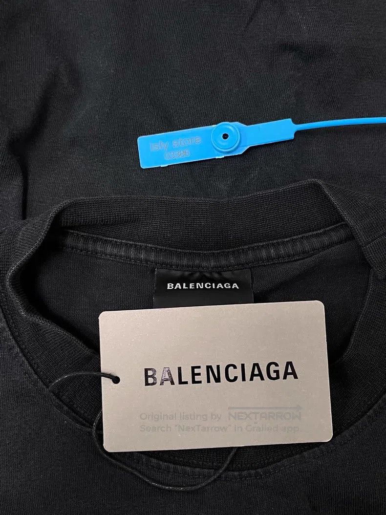 Balenciaga Balenciaga Logo Printed Flat Knit Short Sleeve Size L / US 10 / IT 46 - 4 Thumbnail