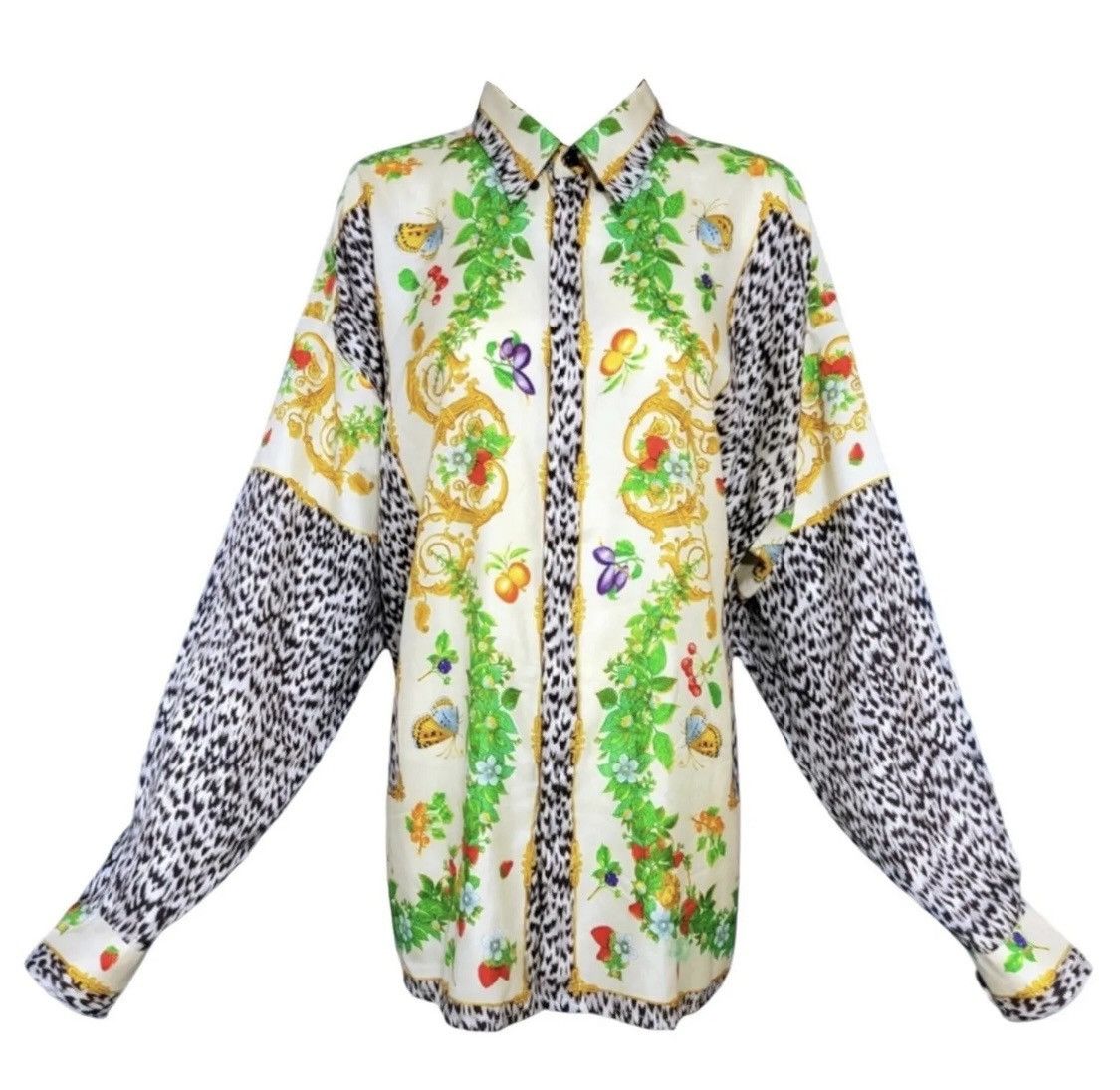 Versace VERSACE BUTTERFLY SILK SHIRT Size 50 Grailed
