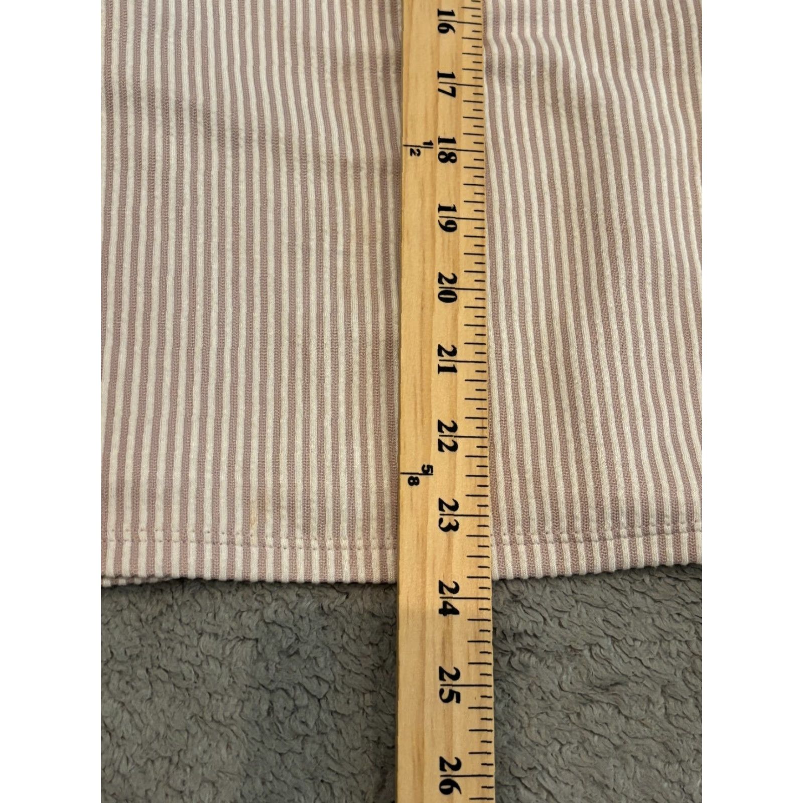 Express VINTAGE? No — Express Top Womens Medium Pink Stripe Short Sleeve Cuffed Back Tie Blouse Shirt Size M / US 6-8 / IT 42-44 - 4 Thumbnail