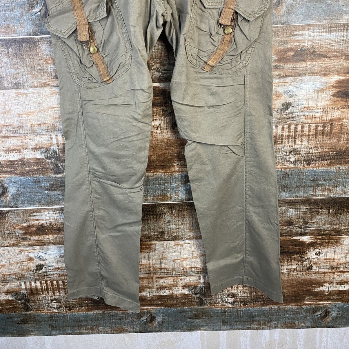 Japanese Brand DL Edwin Green Cargo Multipocket Pants #C971 Size US 32 / EU 48 - 6 Thumbnail