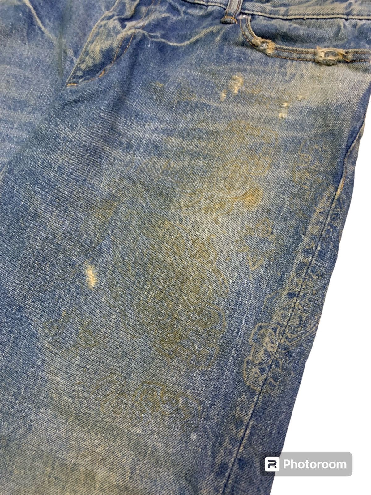 Swagger 💥Vintage Japanese Swagger Ripped Denim Size US 35 - 2 Thumbnail