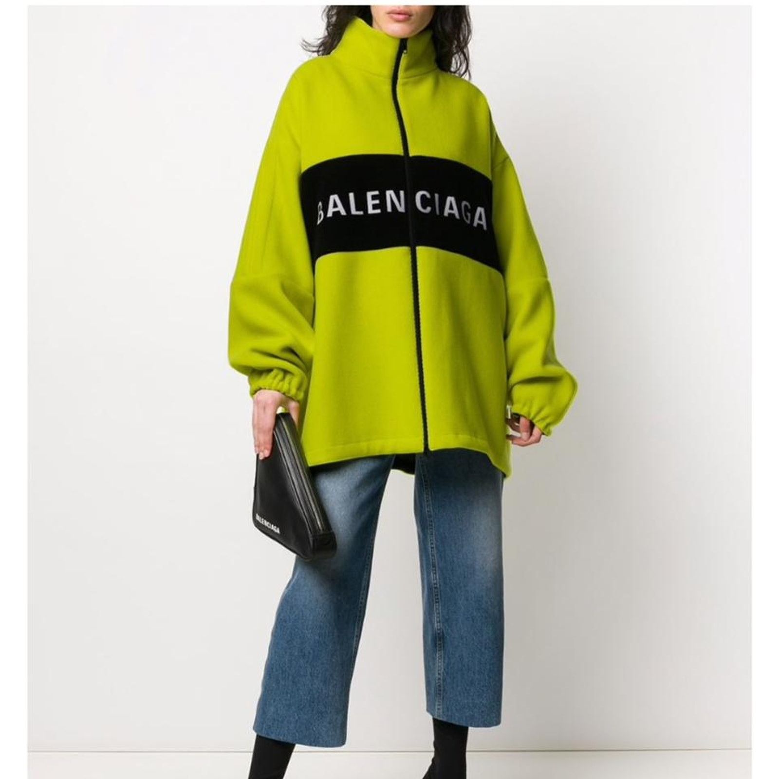 Balenciaga Oversized logo color block wool blend track jacket Size L / US 10 / IT 46 - 2 Thumbnail