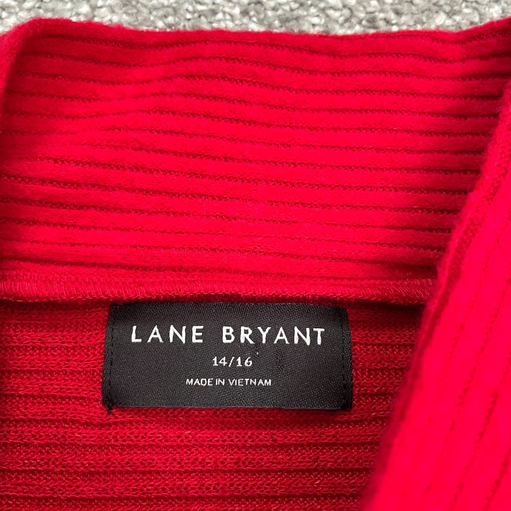 Vintage Lane Bryant Red Mock Neck Knit Pullover Sweater Women 14/16 Tunic Ribbed Casual Solid Fall Winter Spring Summer Long Sleeve Regular Size 16 Size XXL / US 16-18 / IT 52-54 - 4 Thumbnail