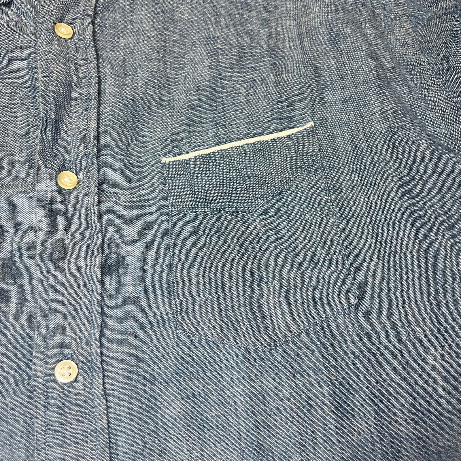 Officine Generale Officine Generale Chambray Shirt Mens XL Blue NWT Size US XL / EU 56 / 4 - 5 Thumbnail