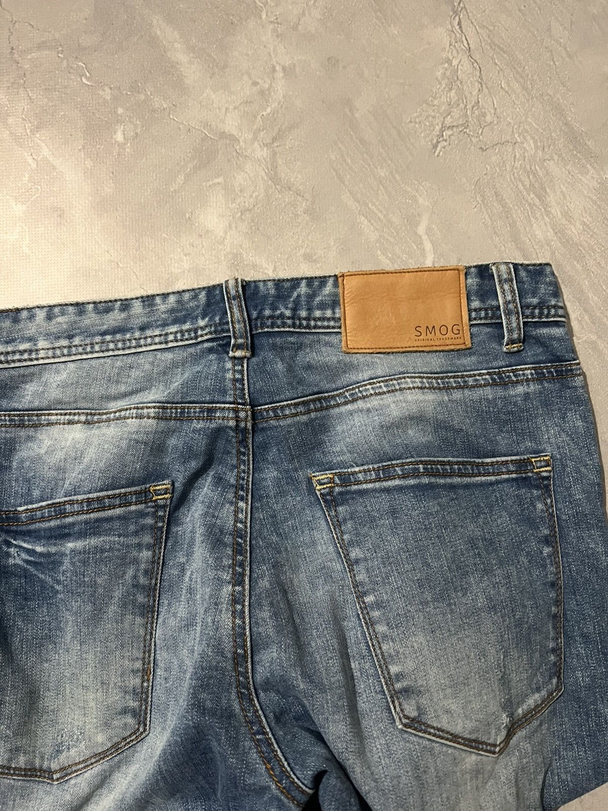 Vintage Distressed Glamour Skinny Swag Jean / Avant Garde Faded 90 Size US 31 - 6 Thumbnail