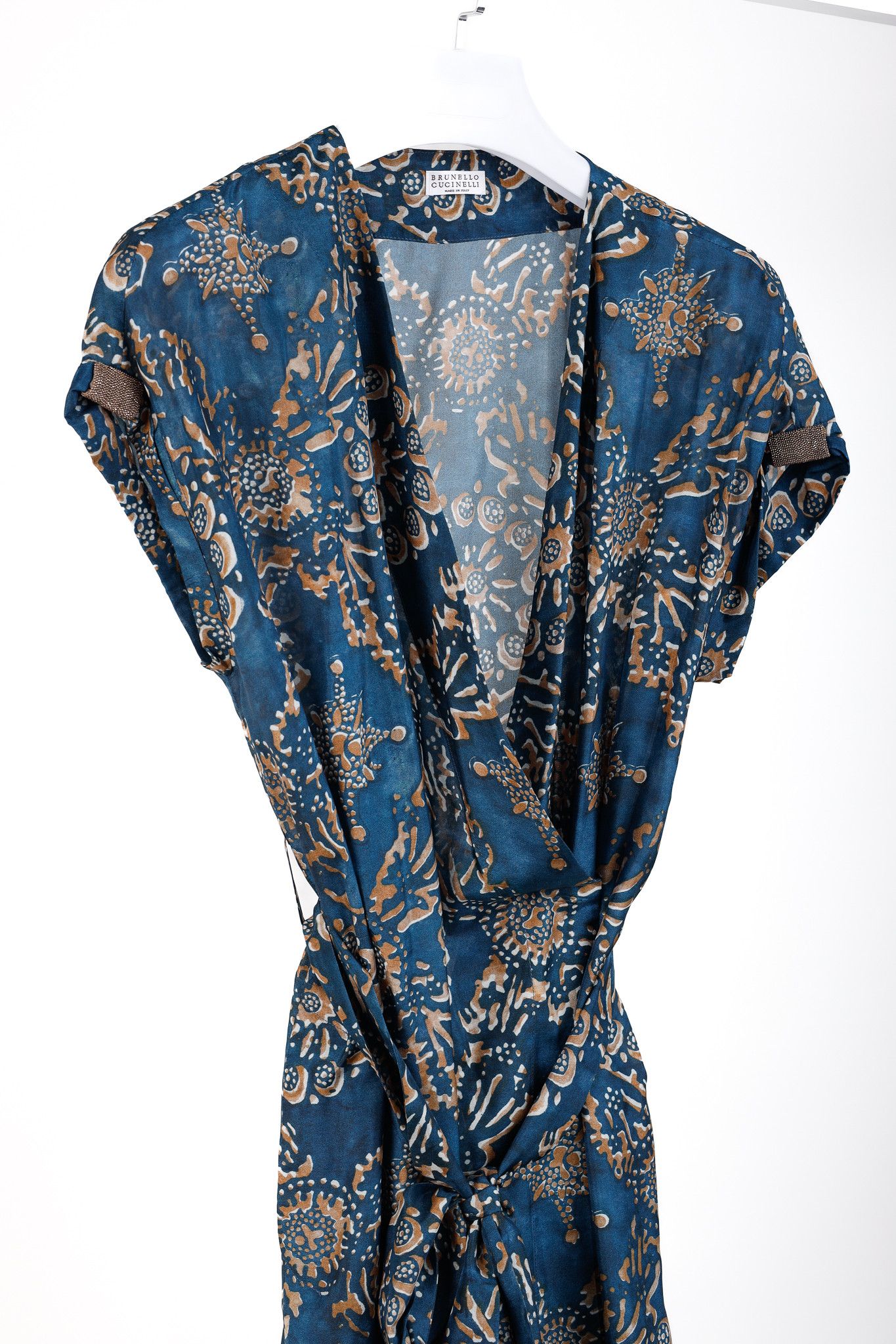 Brunello Cucinelli Brunello Cucinelli SS/20 Floral Print Silk Wrap Midi Dress Size M / US 6-8 / IT 42-44 - 3 Thumbnail